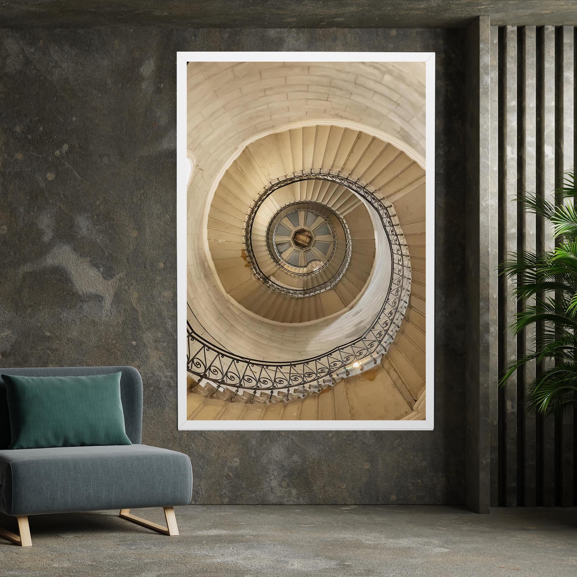 Leinwandbild Cream Down Stairs mockup 7
