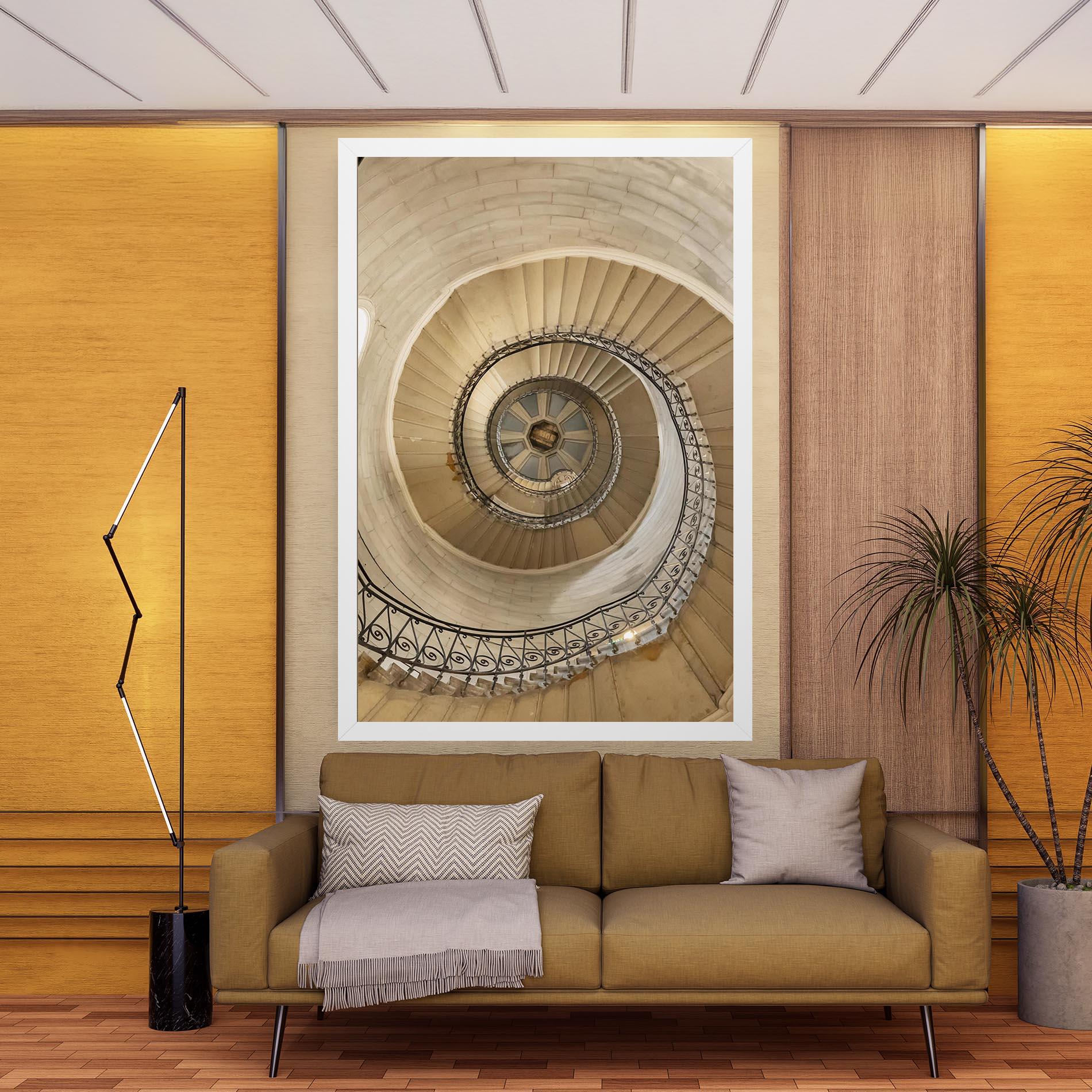 Leinwandbild Cream Down Stairs mockup 9