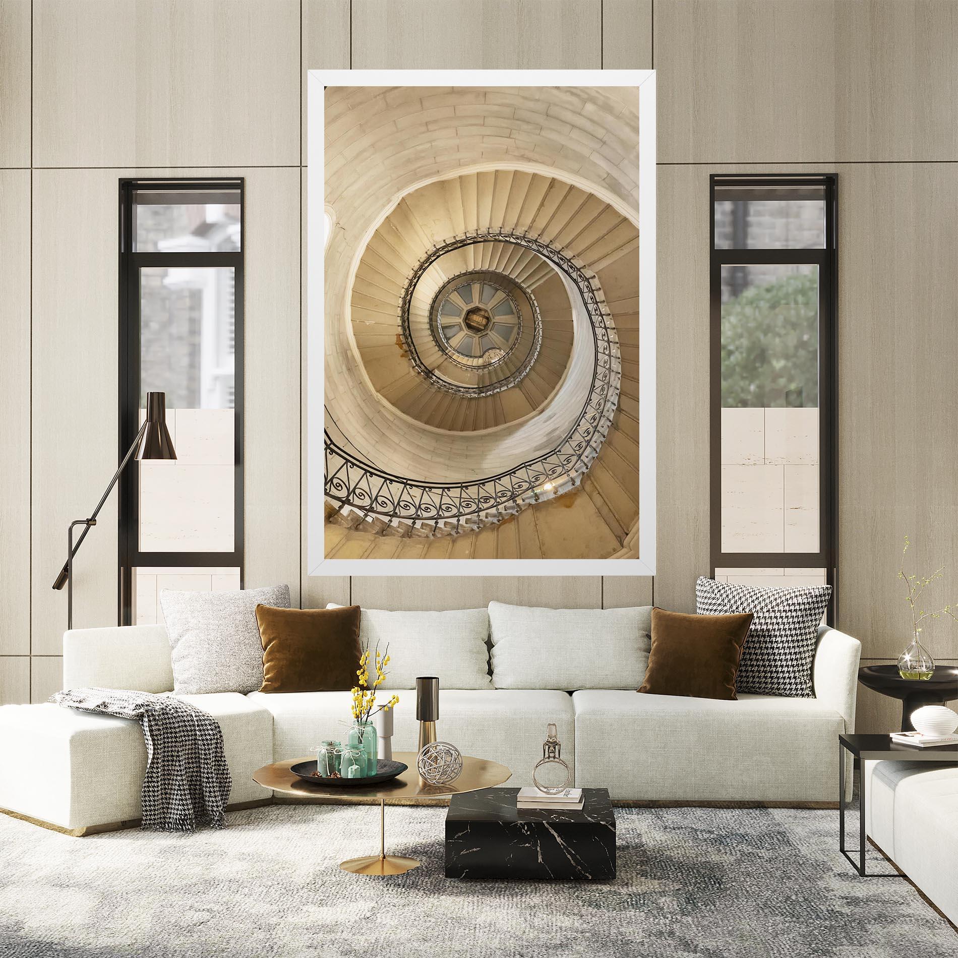 Leinwandbild Cream Down Stairs mockup 2