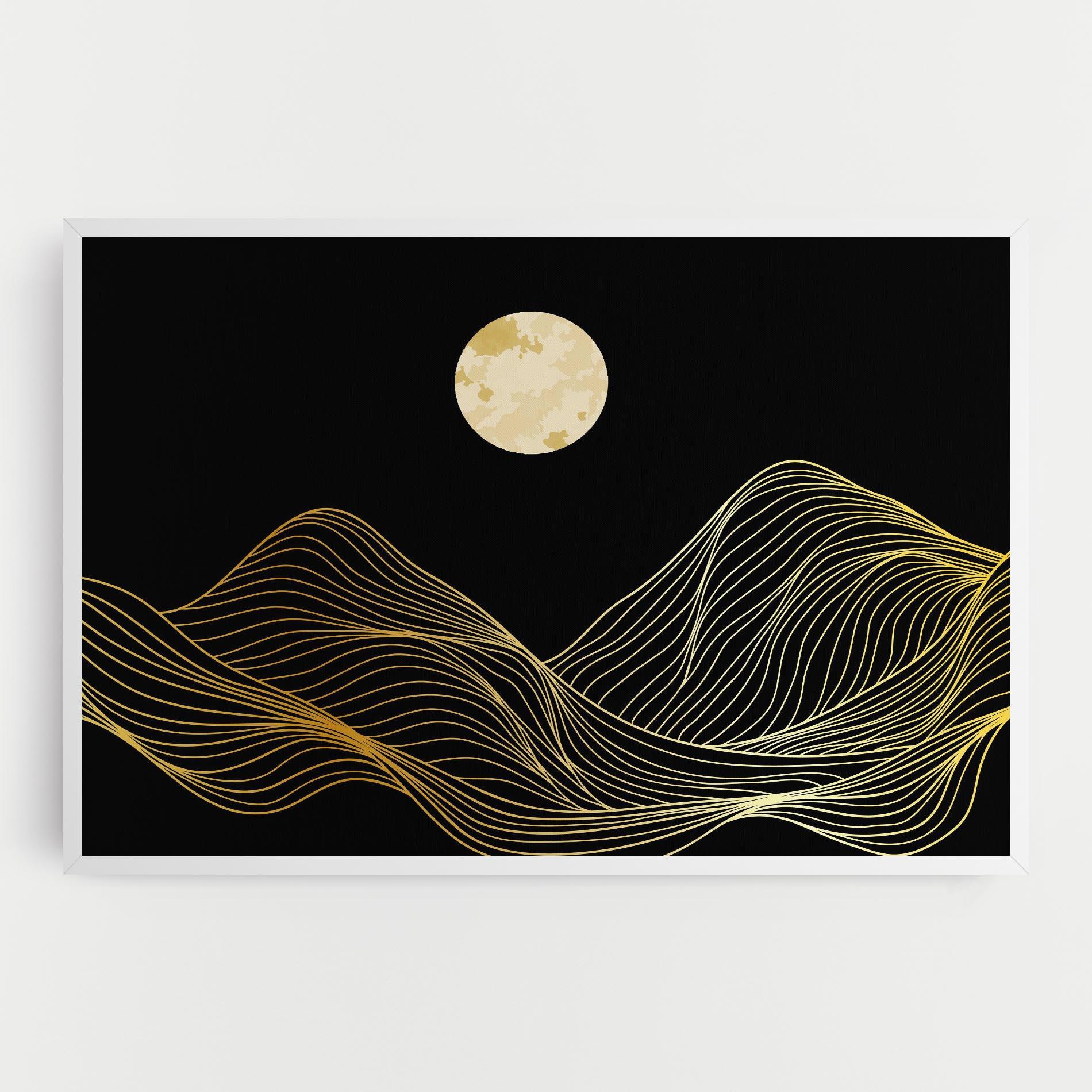 Leinwandbild Golden Moon mockup 0