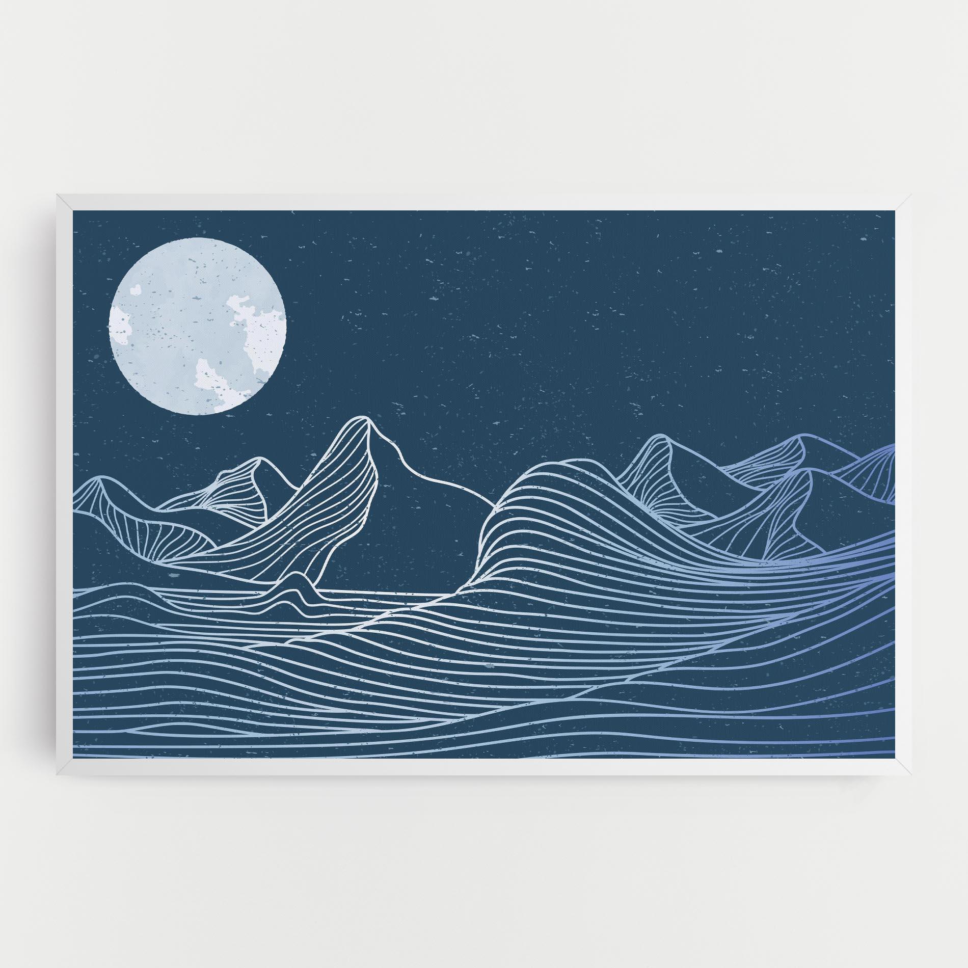 Leinwandbild Ocean Blue Wave mockup 0