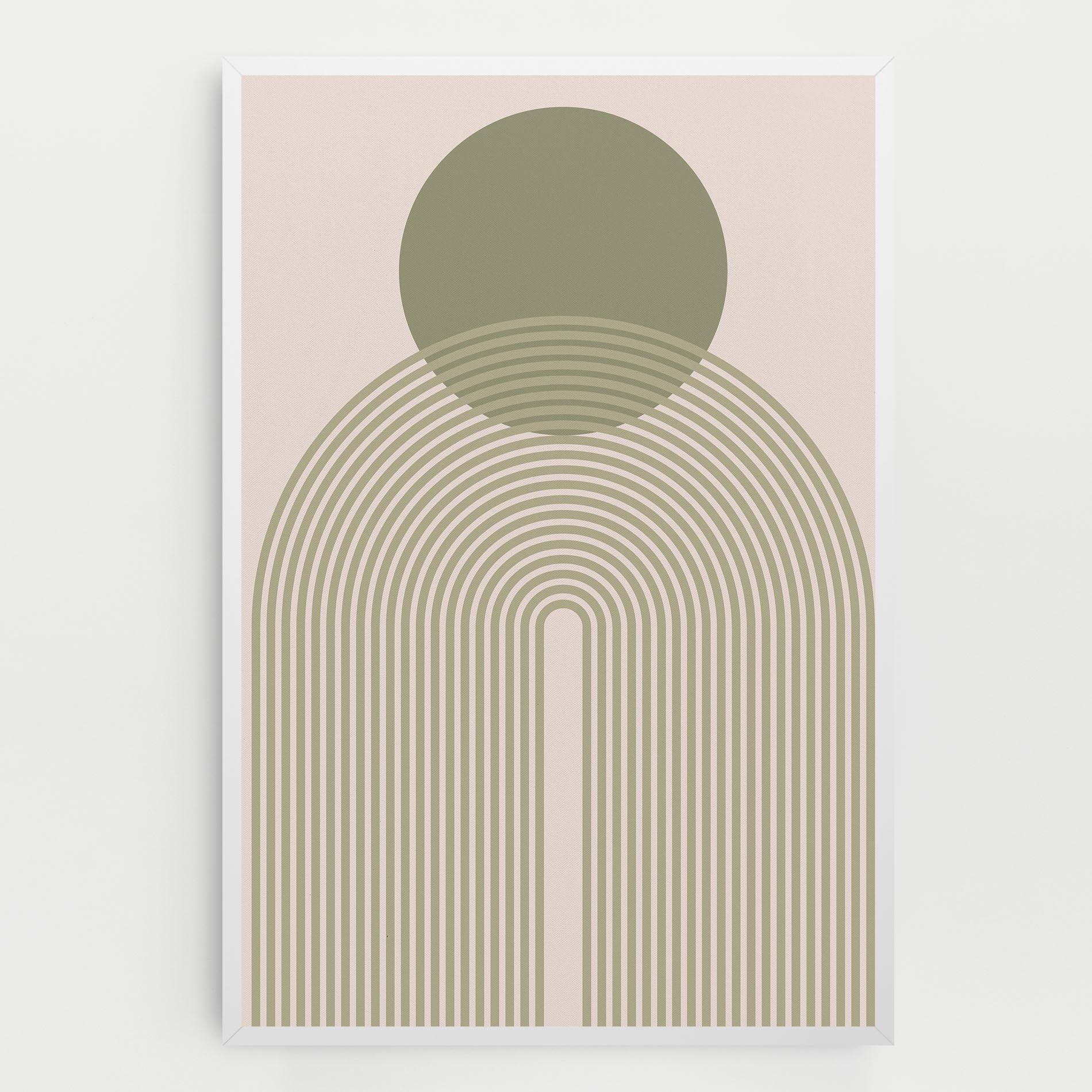 Leinwandbild Green Circle Lines mockup 0