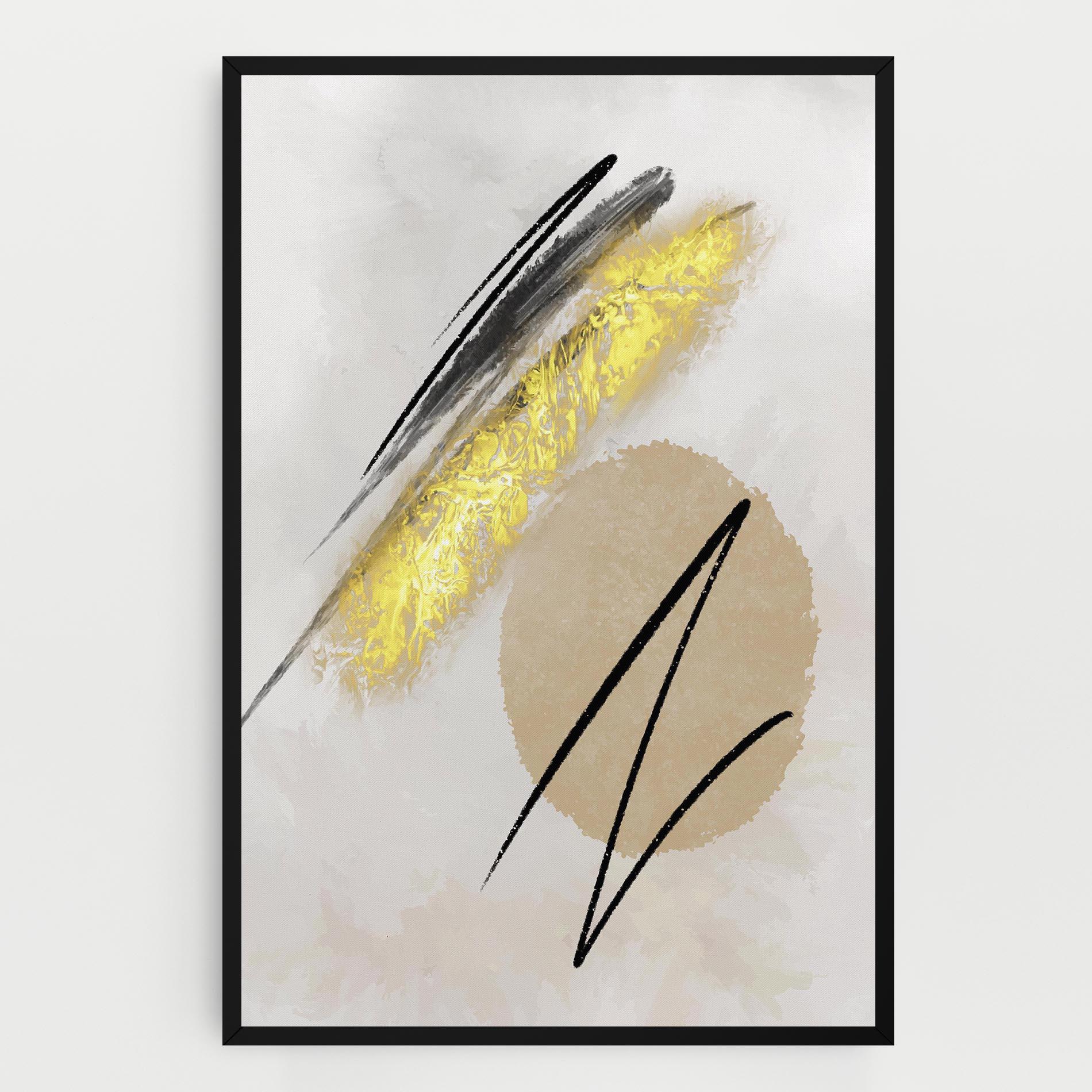 Leinwandbild Gold Brush mockup 0