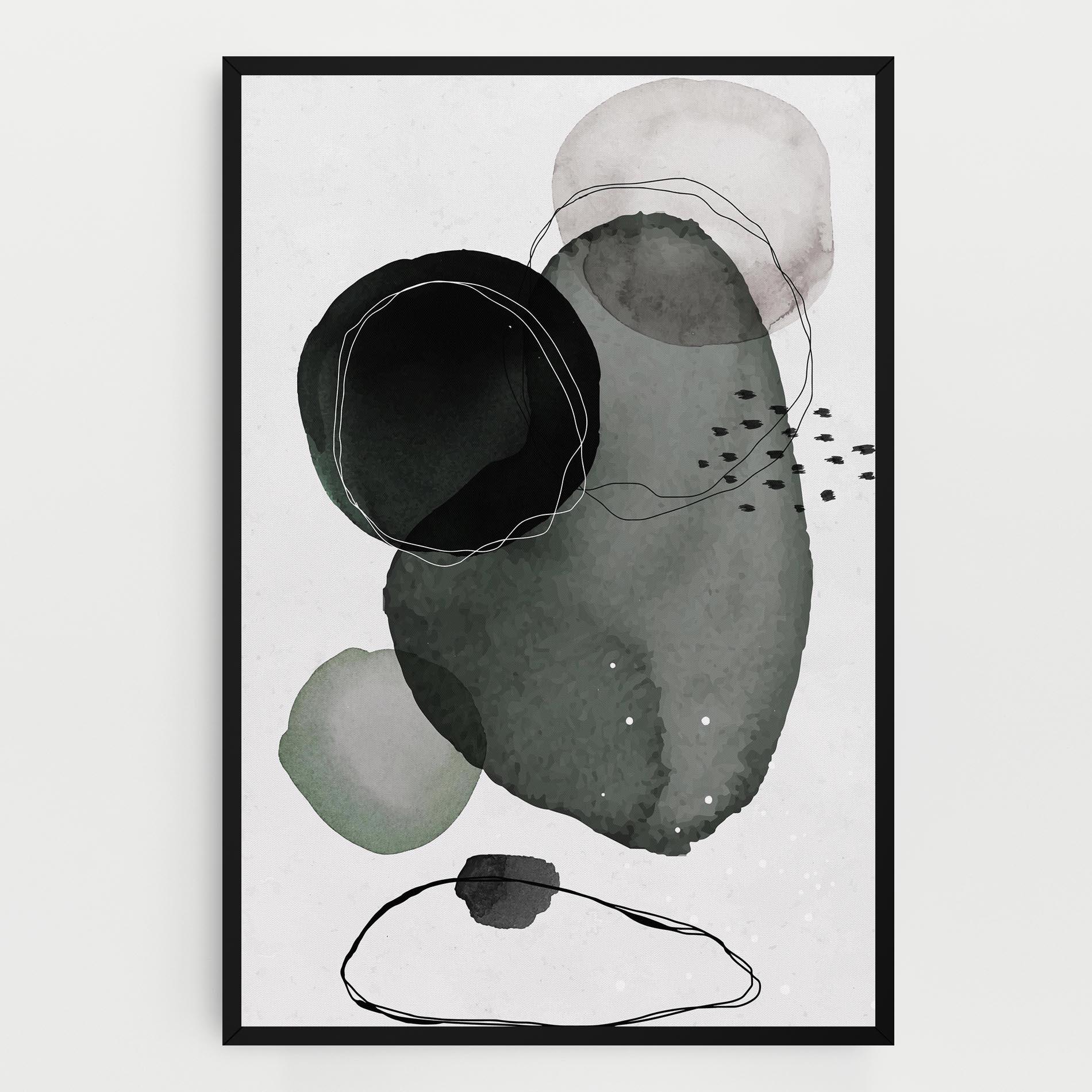 Leinwandbild Green Watercolor mockup 0