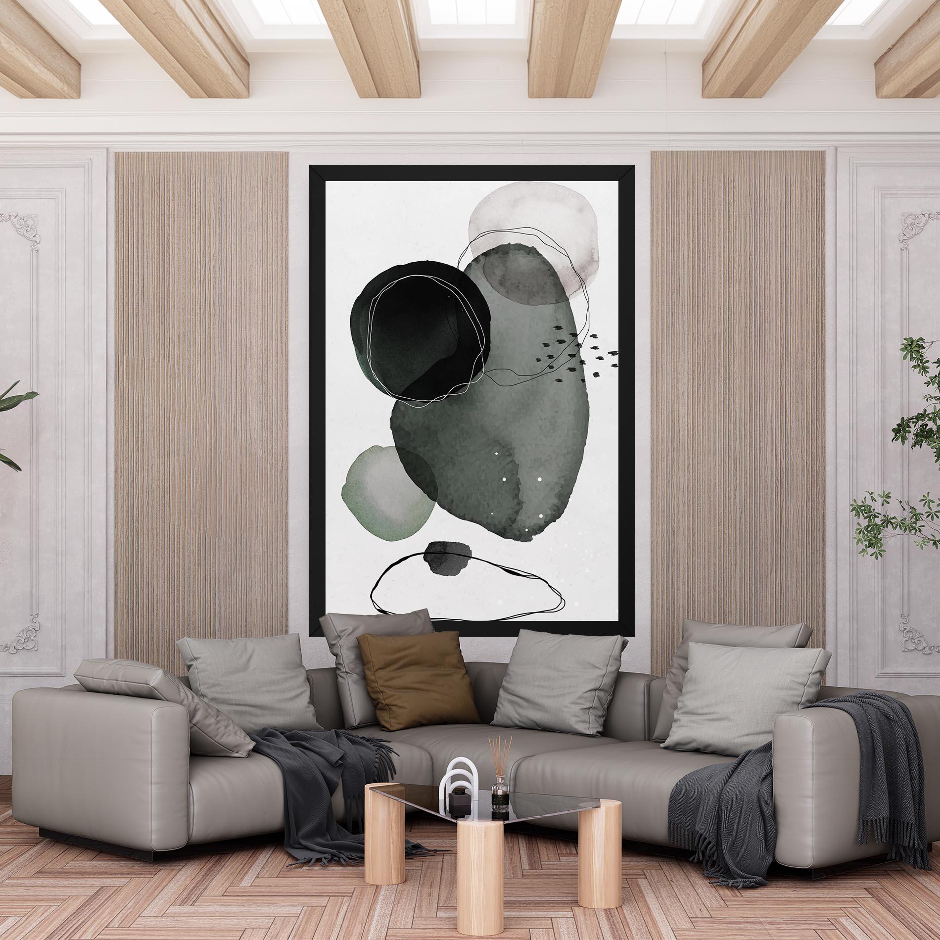 Leinwandbild Green Watercolor mockup 6