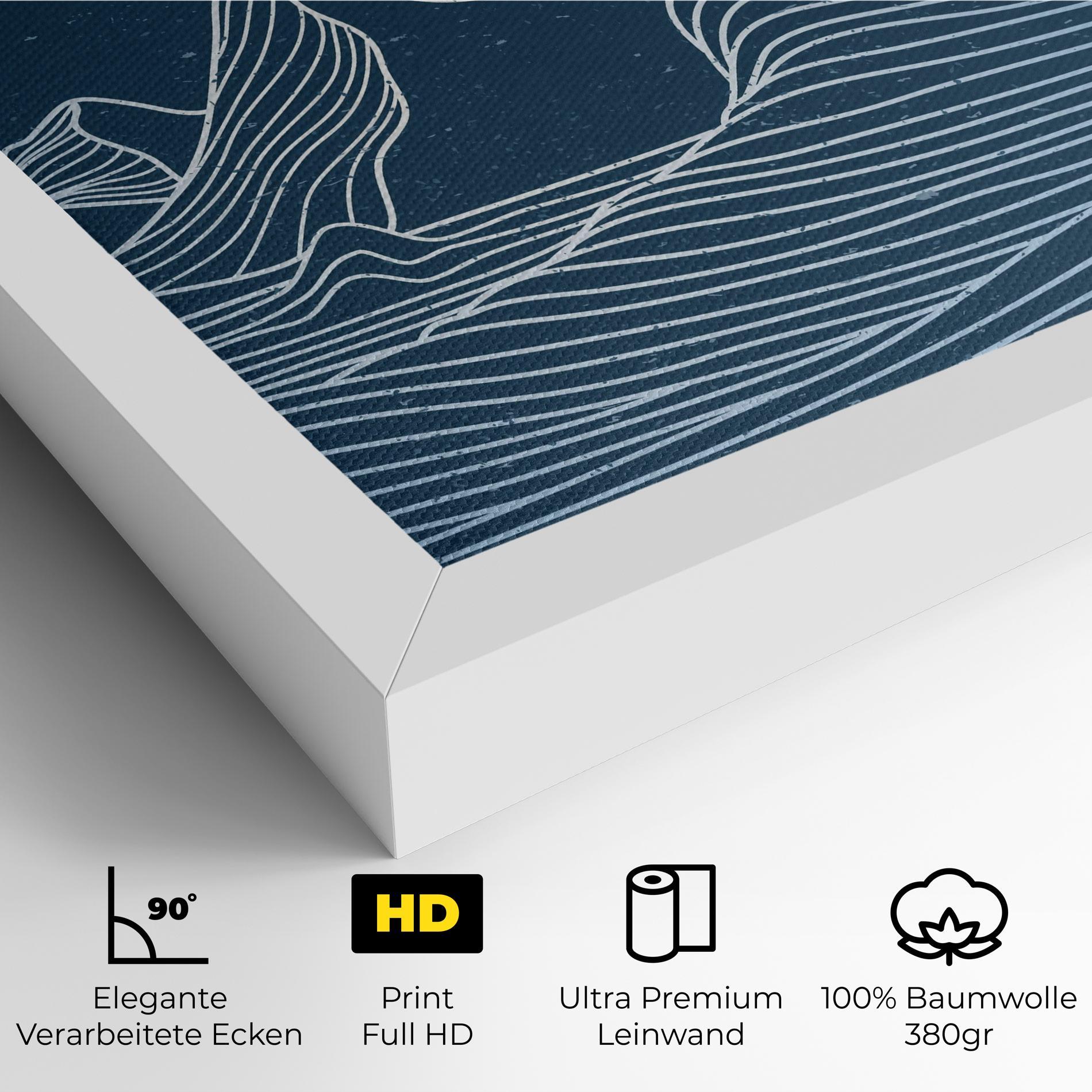 Leinwandbild Ocean Blue Wave mockup 4