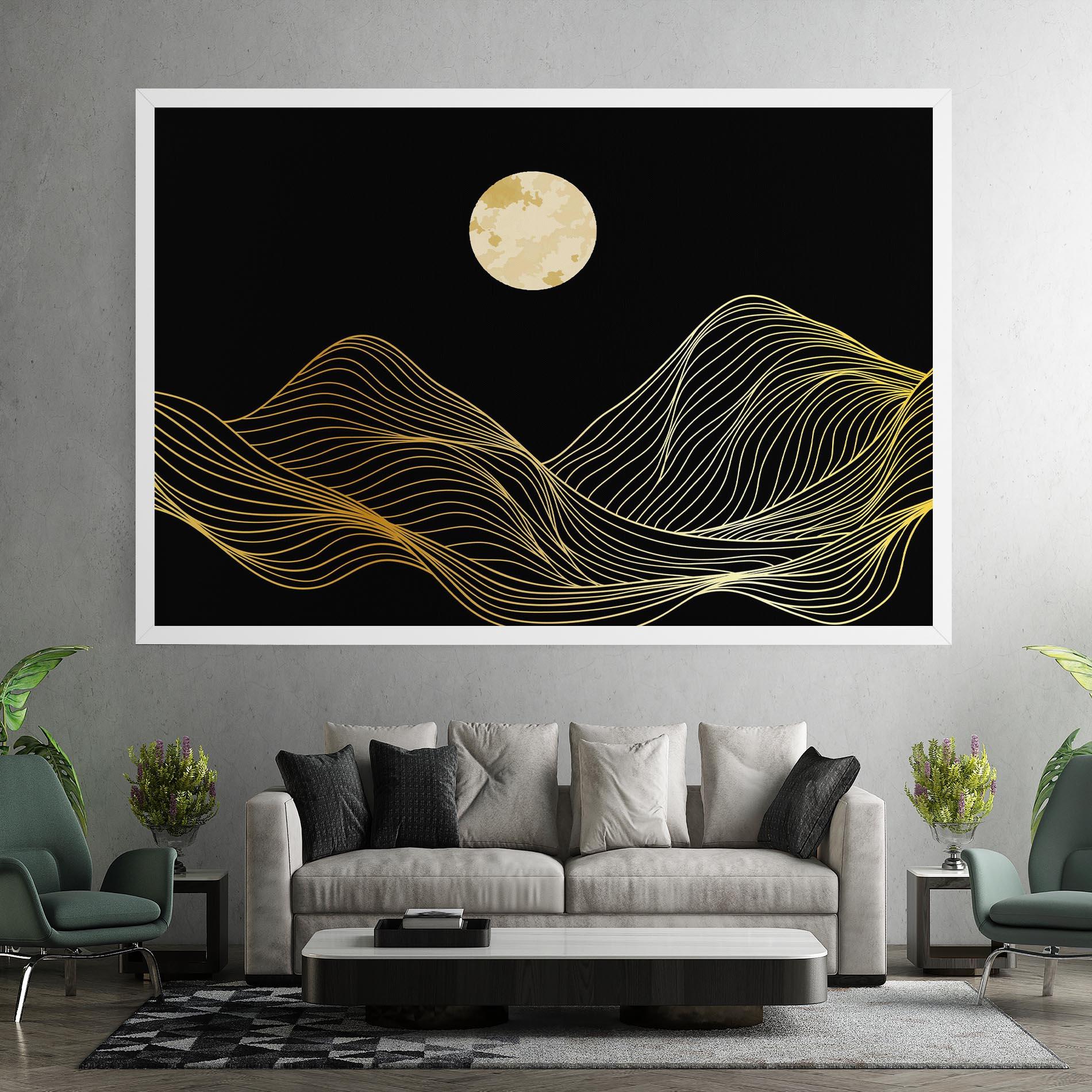 Leinwandbild Golden Moon mockup 7