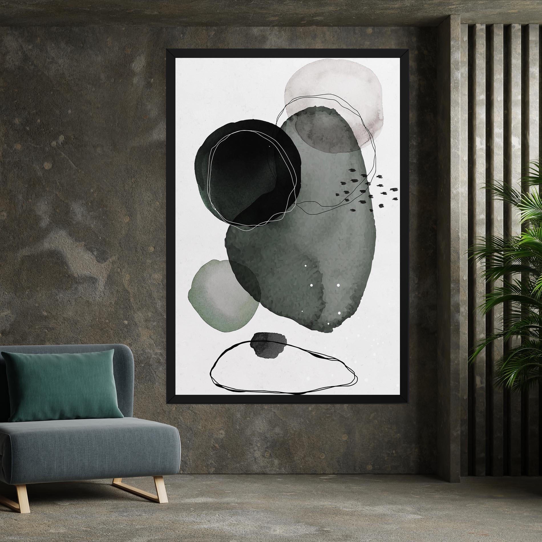 Leinwandbild Green Watercolor mockup 7