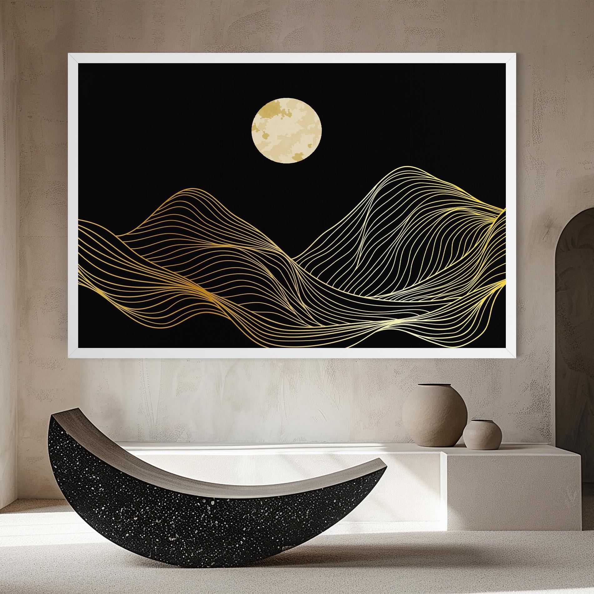 Leinwandbild Golden Moon mockup 8
