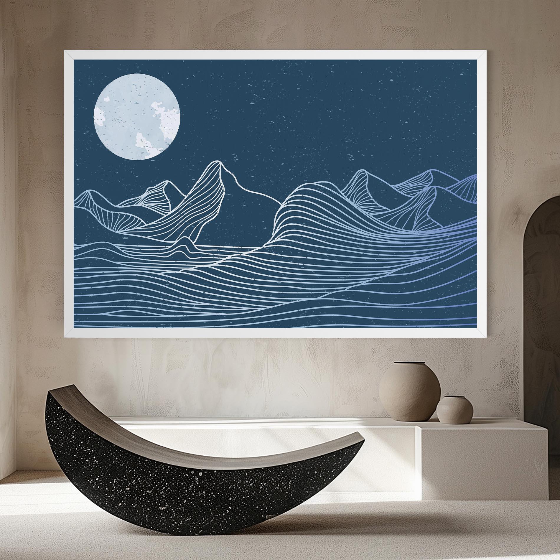 Leinwandbild Ocean Blue Wave mockup 8