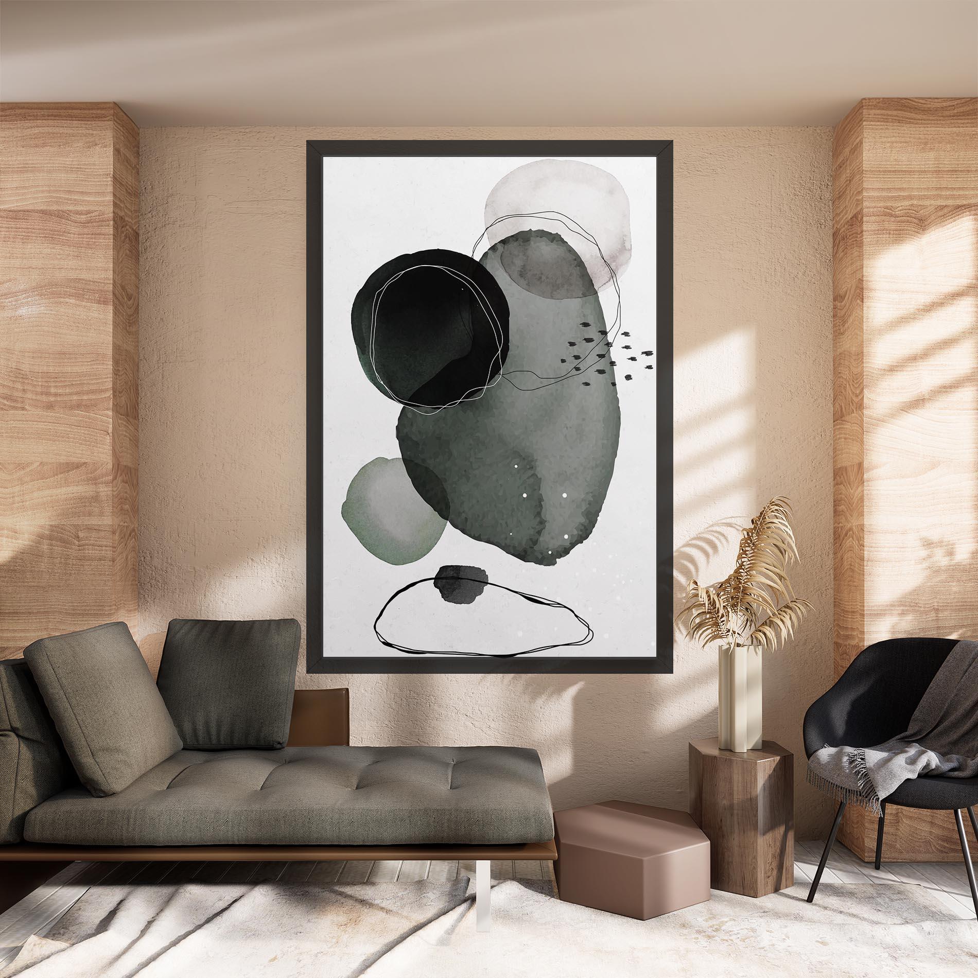 Leinwandbild Green Watercolor mockup 8