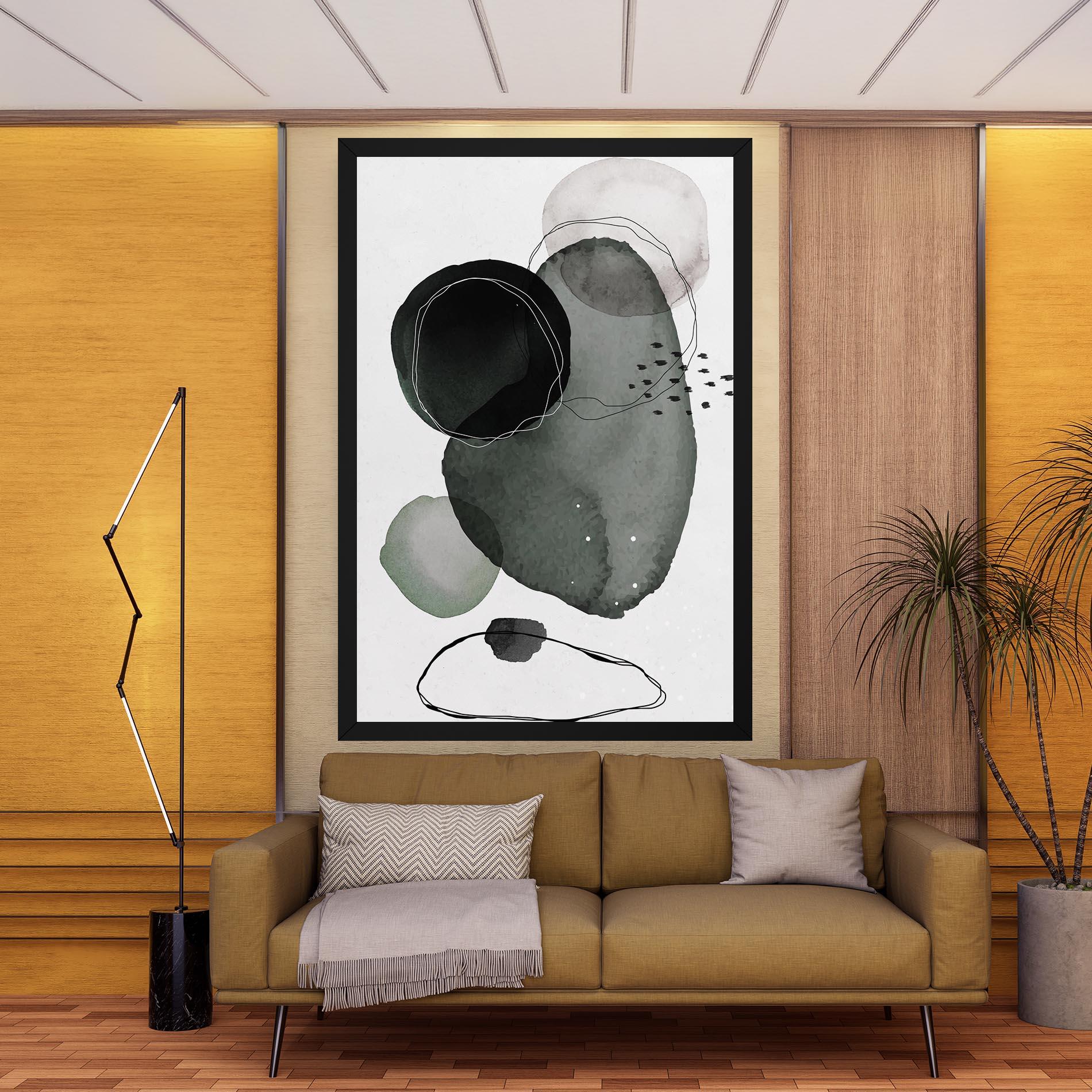 Leinwandbild Green Watercolor mockup 9