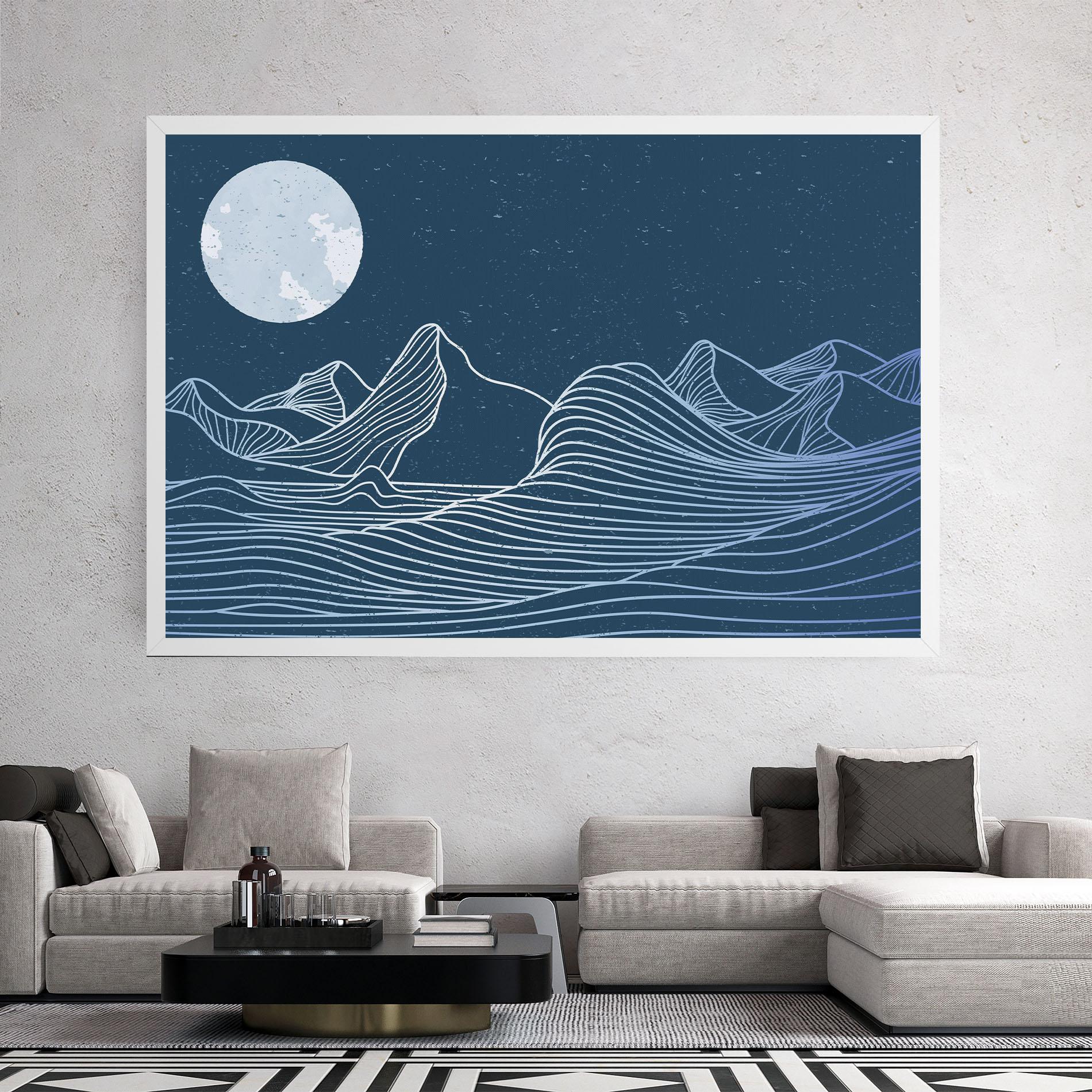 Leinwandbild Ocean Blue Wave mockup 2