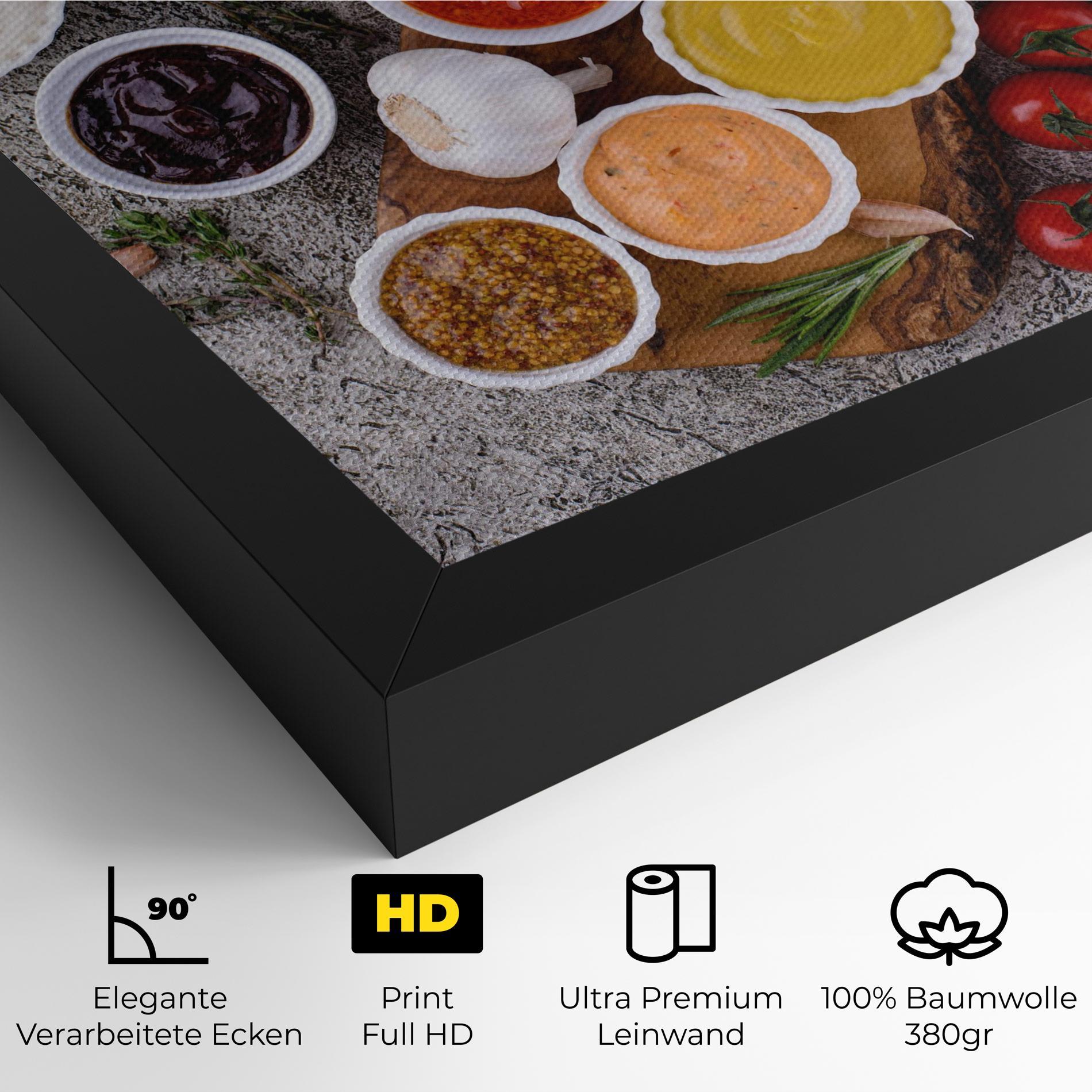 Leinwandbild Different Sauces mockup 4
