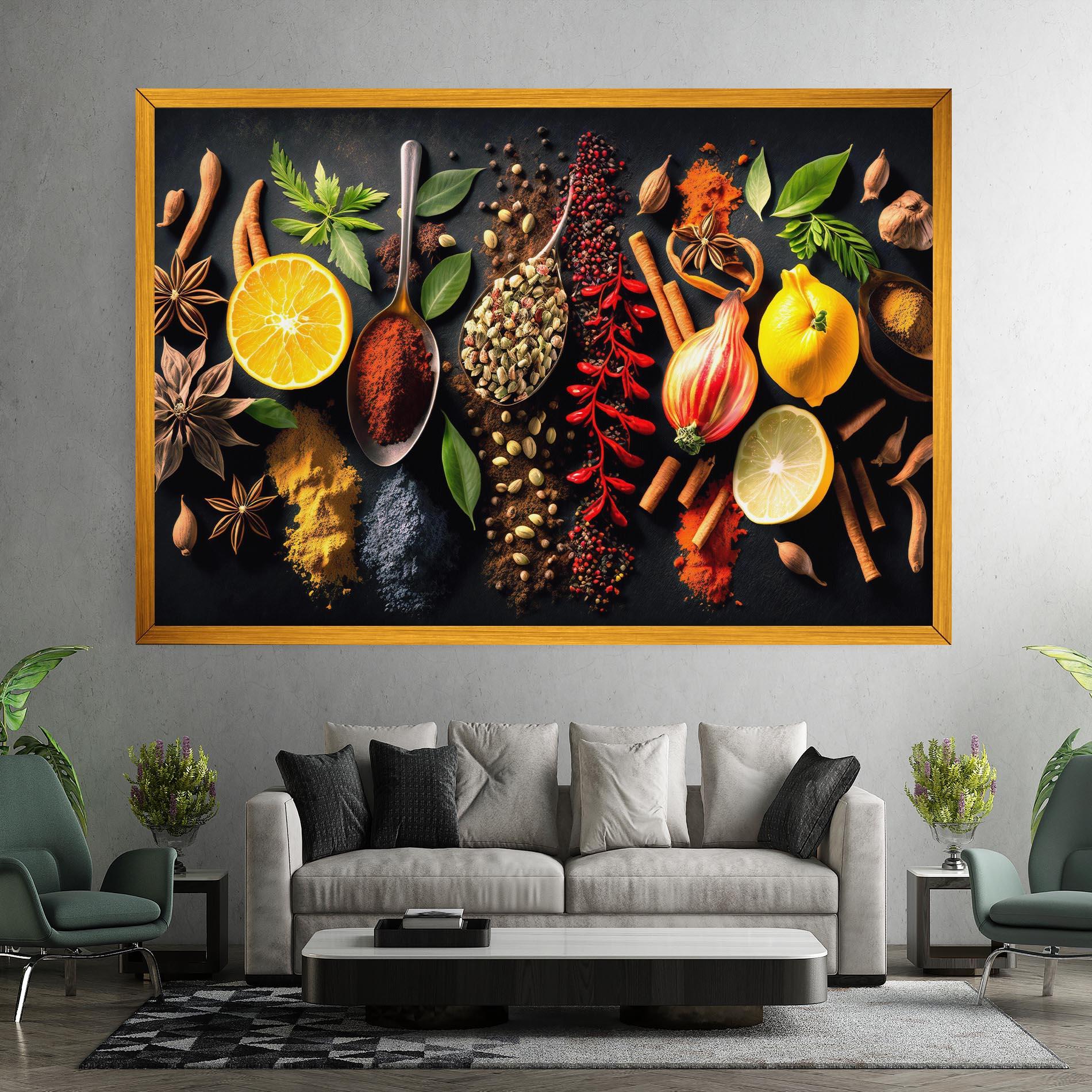 Leinwandbild Closeup Pices mockup 7