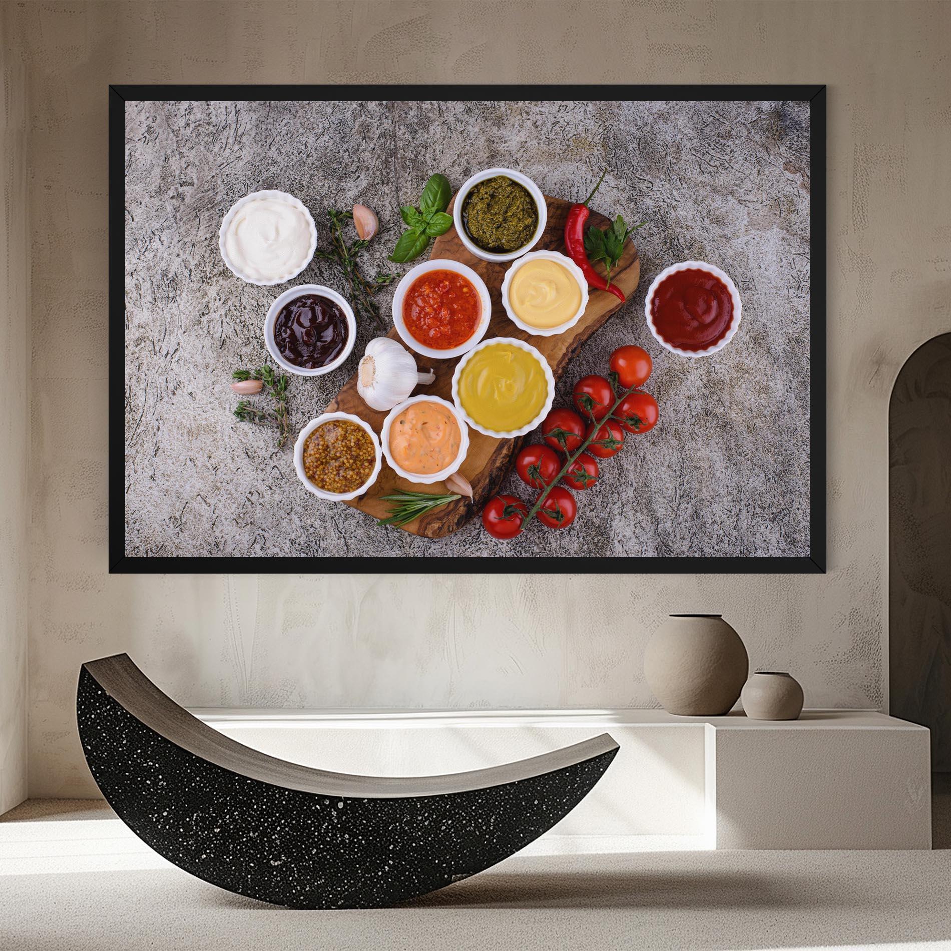 Leinwandbild Different Sauces mockup 8