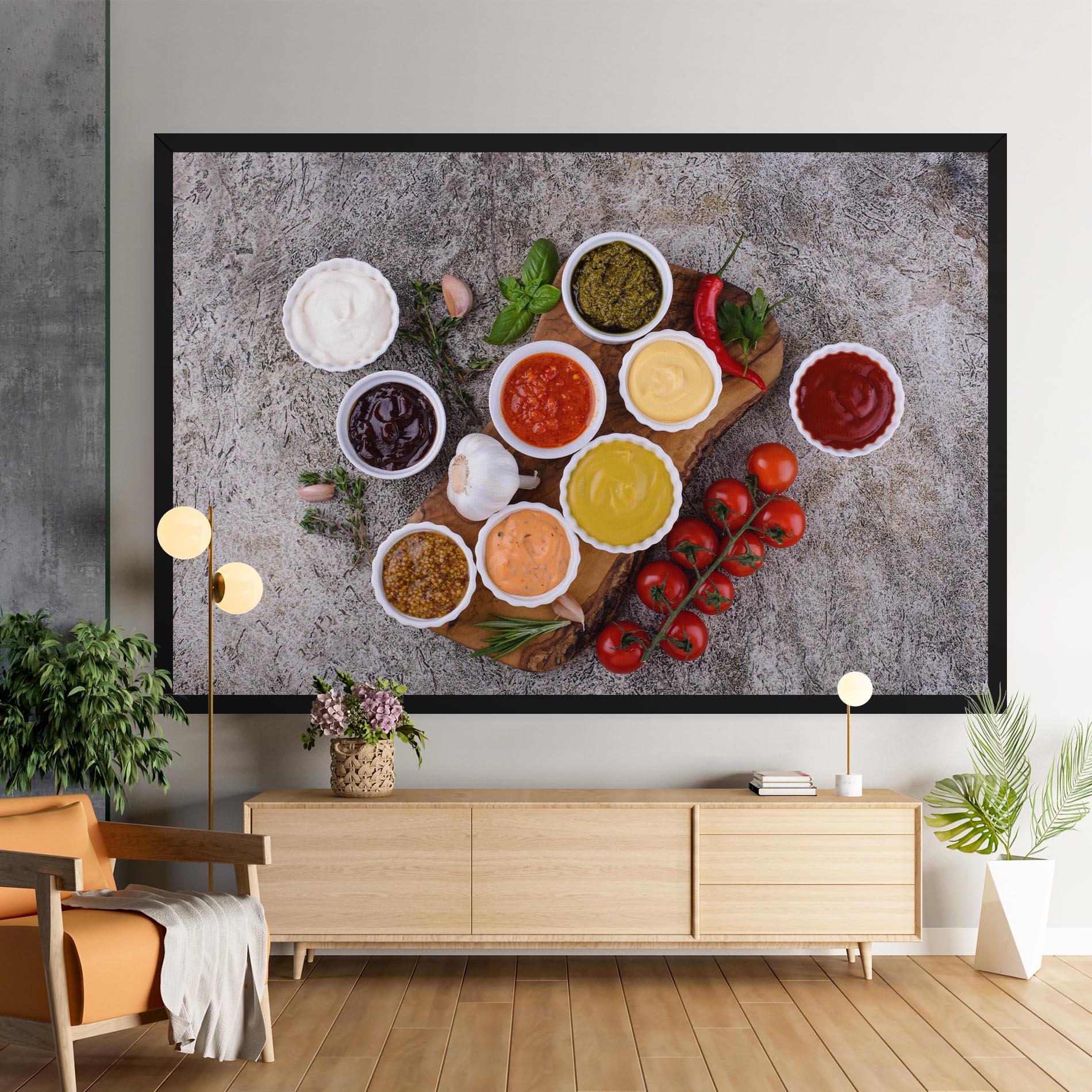 Leinwandbild Different Sauces mockup 9