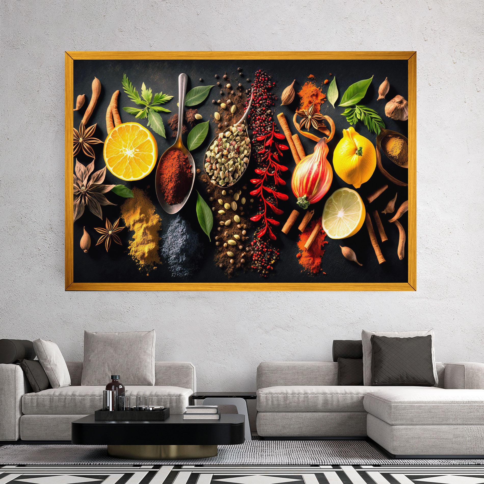 Leinwandbild Closeup Pices mockup 2