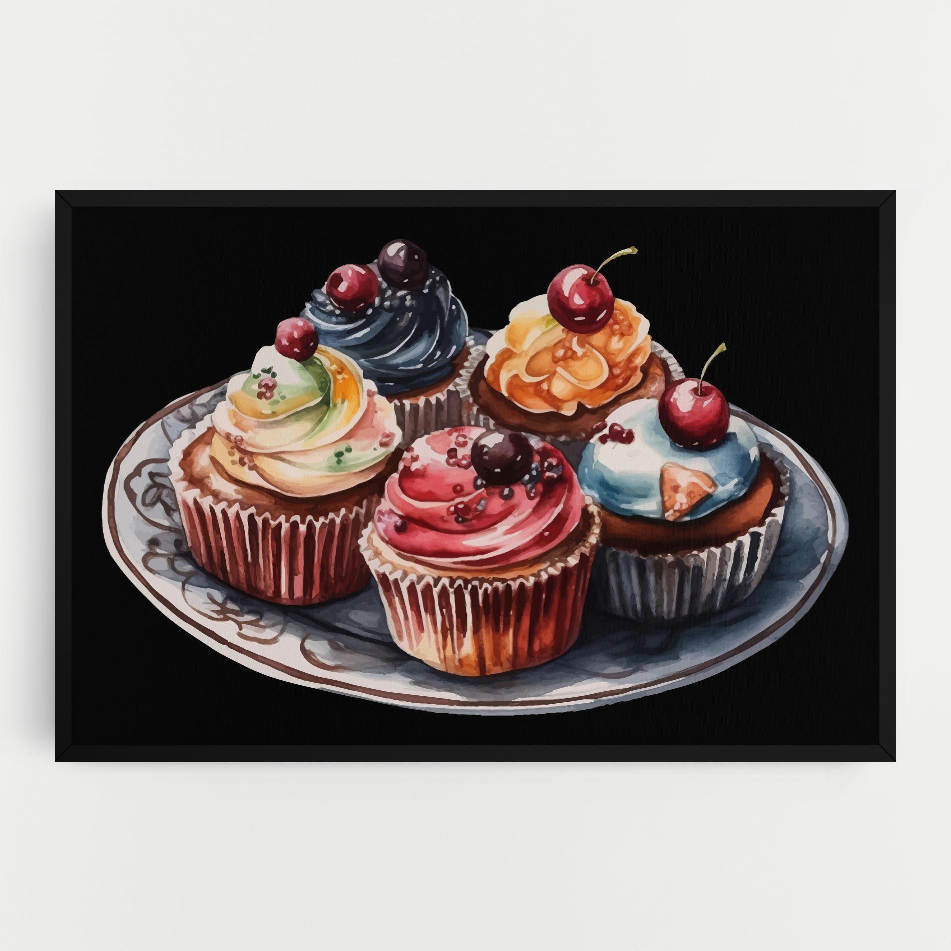 Leinwandbild Colorful Muffins mockup 0