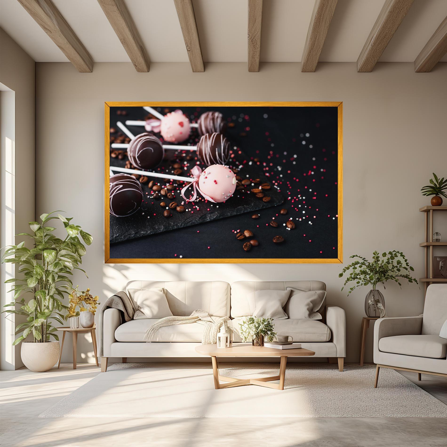 Leinwandbild Chocolate Dessert mockup 6