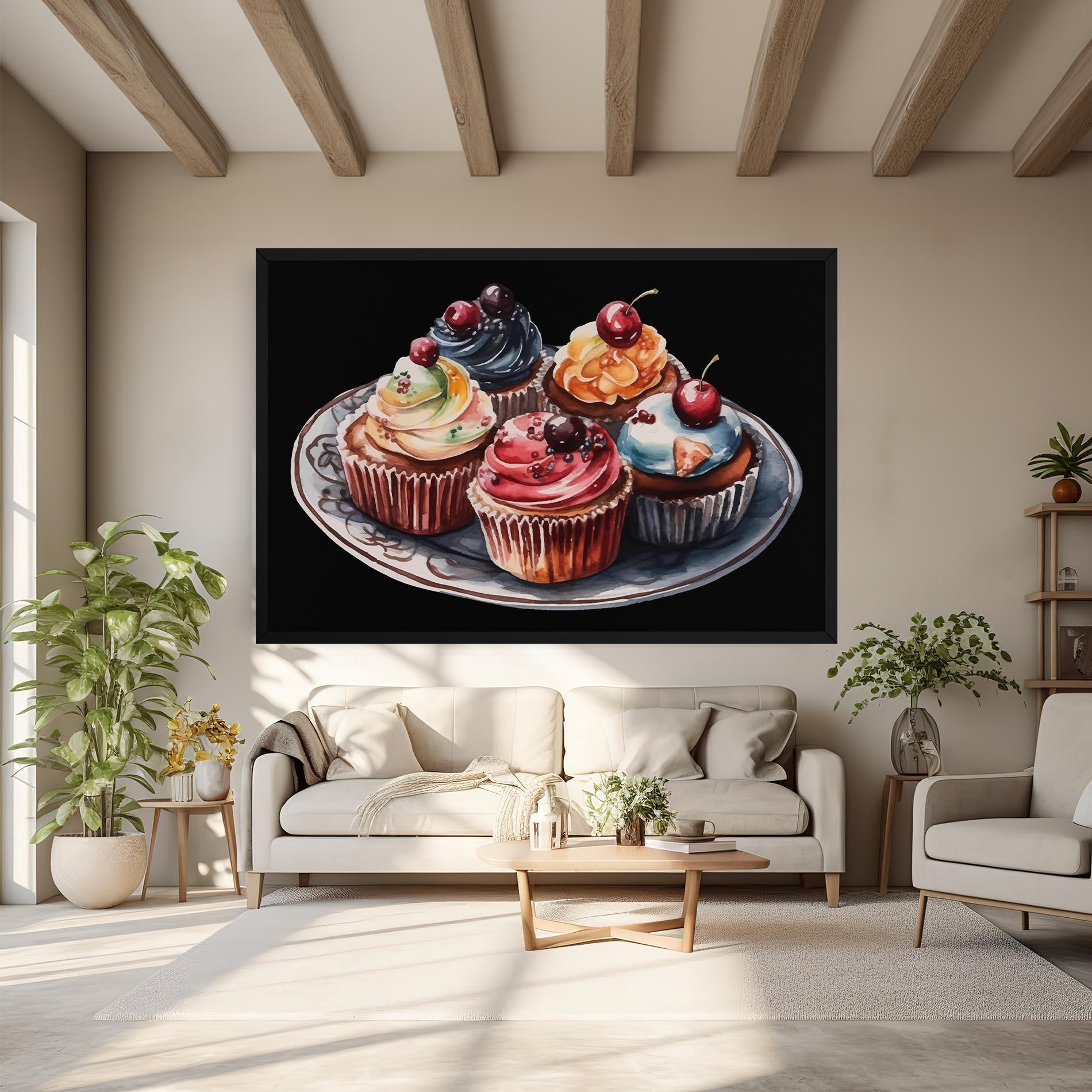 Leinwandbild Colorful Muffins mockup 6