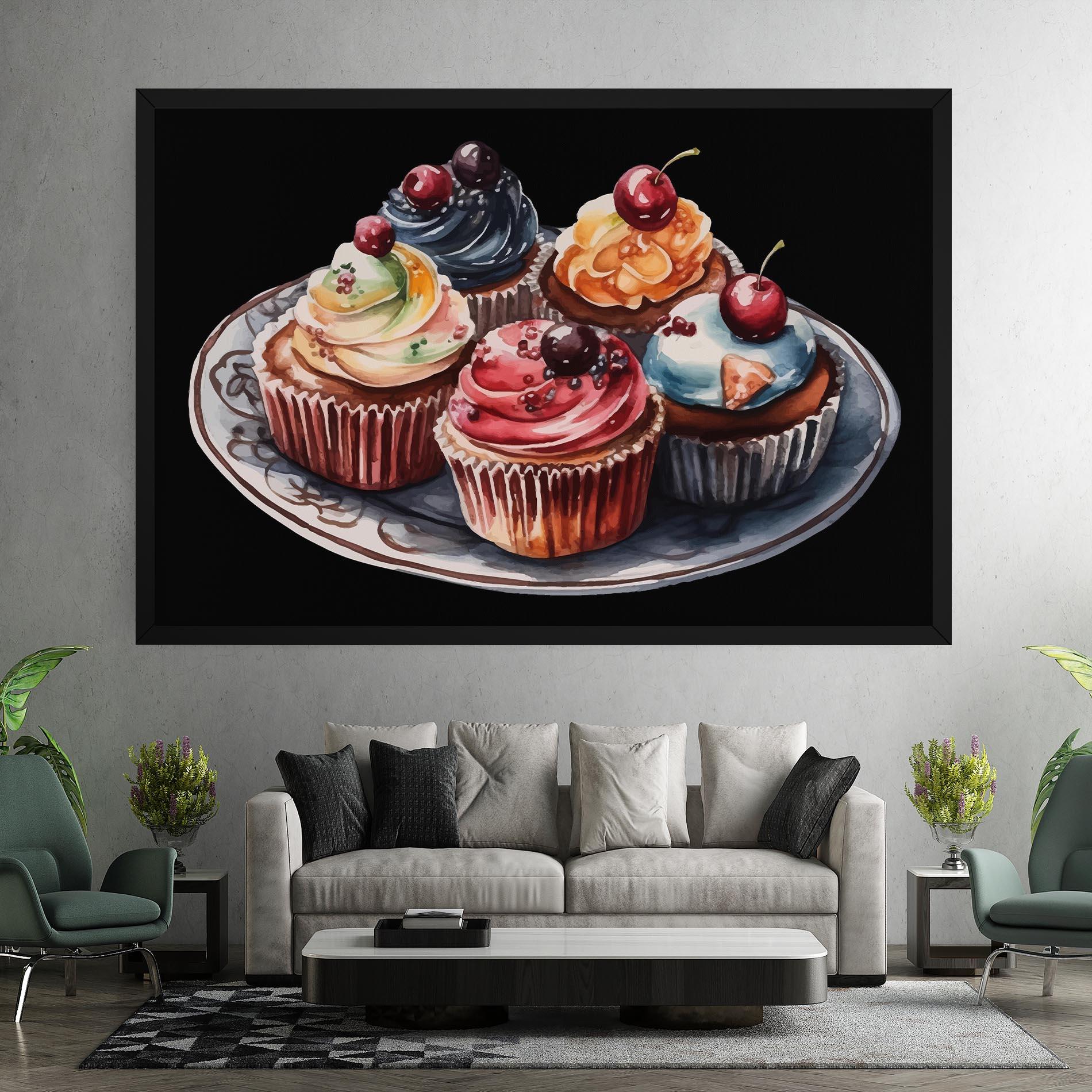 Leinwandbild Colorful Muffins mockup 7