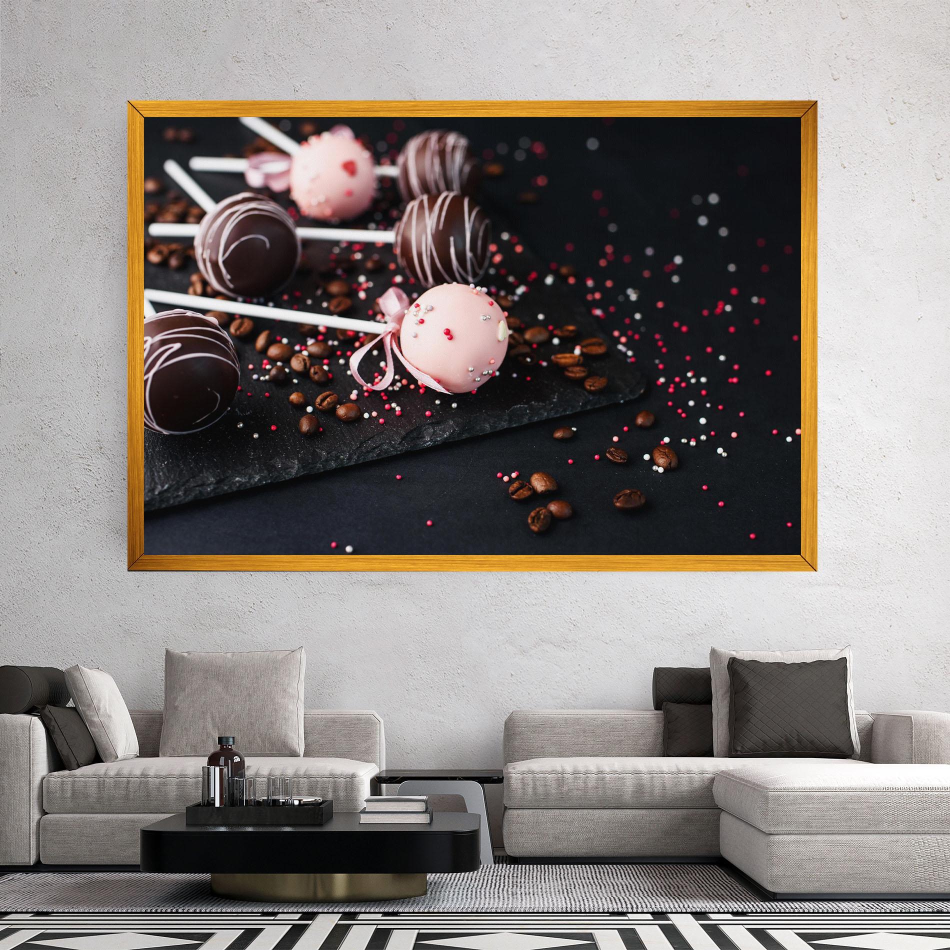 Leinwandbild Chocolate Dessert mockup 2