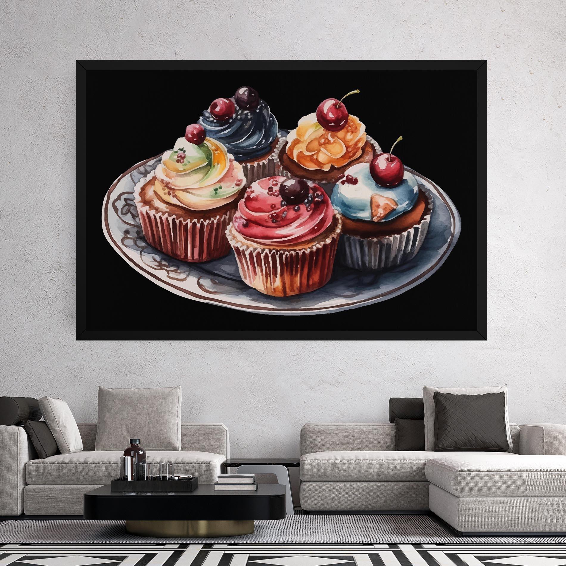 Leinwandbild Colorful Muffins mockup 2
