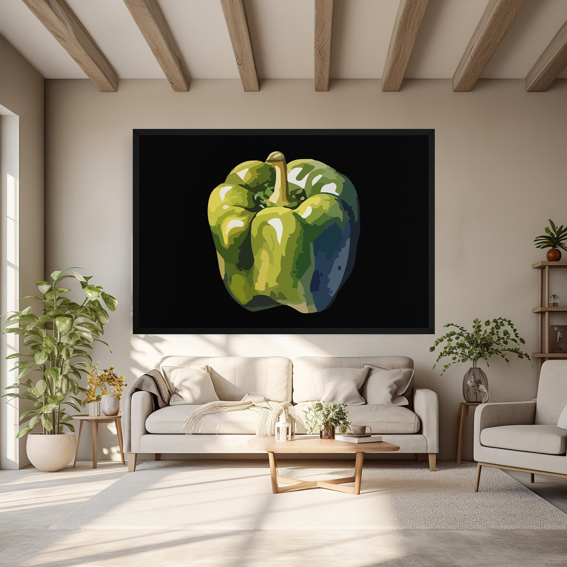 Leinwandbild Bellpepper Green Grey mockup 6