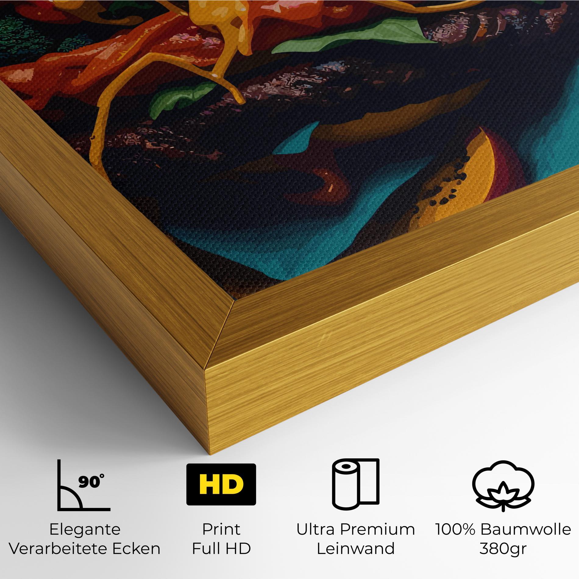 Leinwandbild Burger Mustard mockup 4