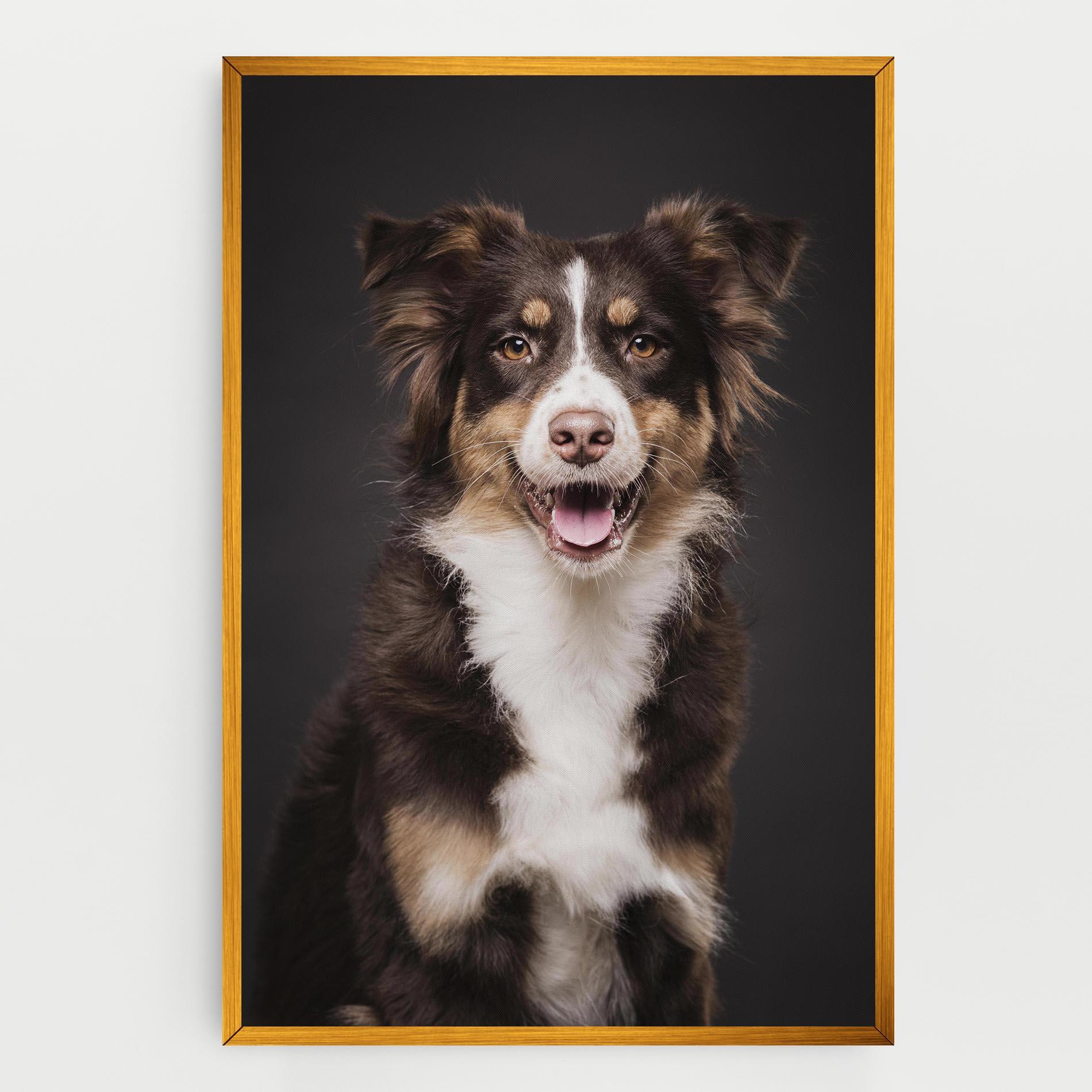 Leinwandbild Cute Dog Sitting mockup 0