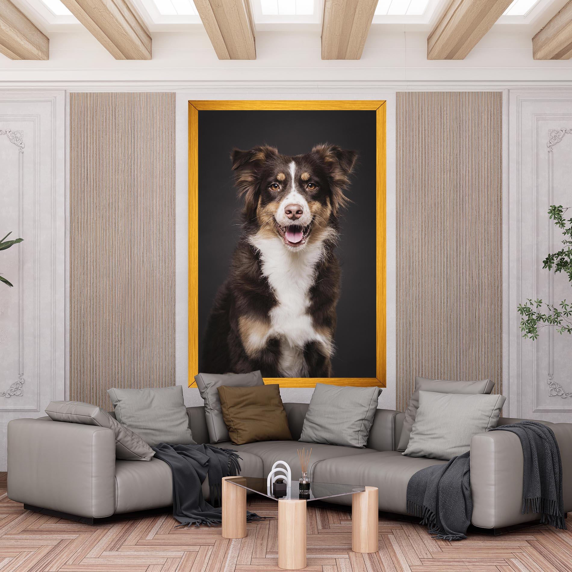 Leinwandbild Cute Dog Sitting mockup 6