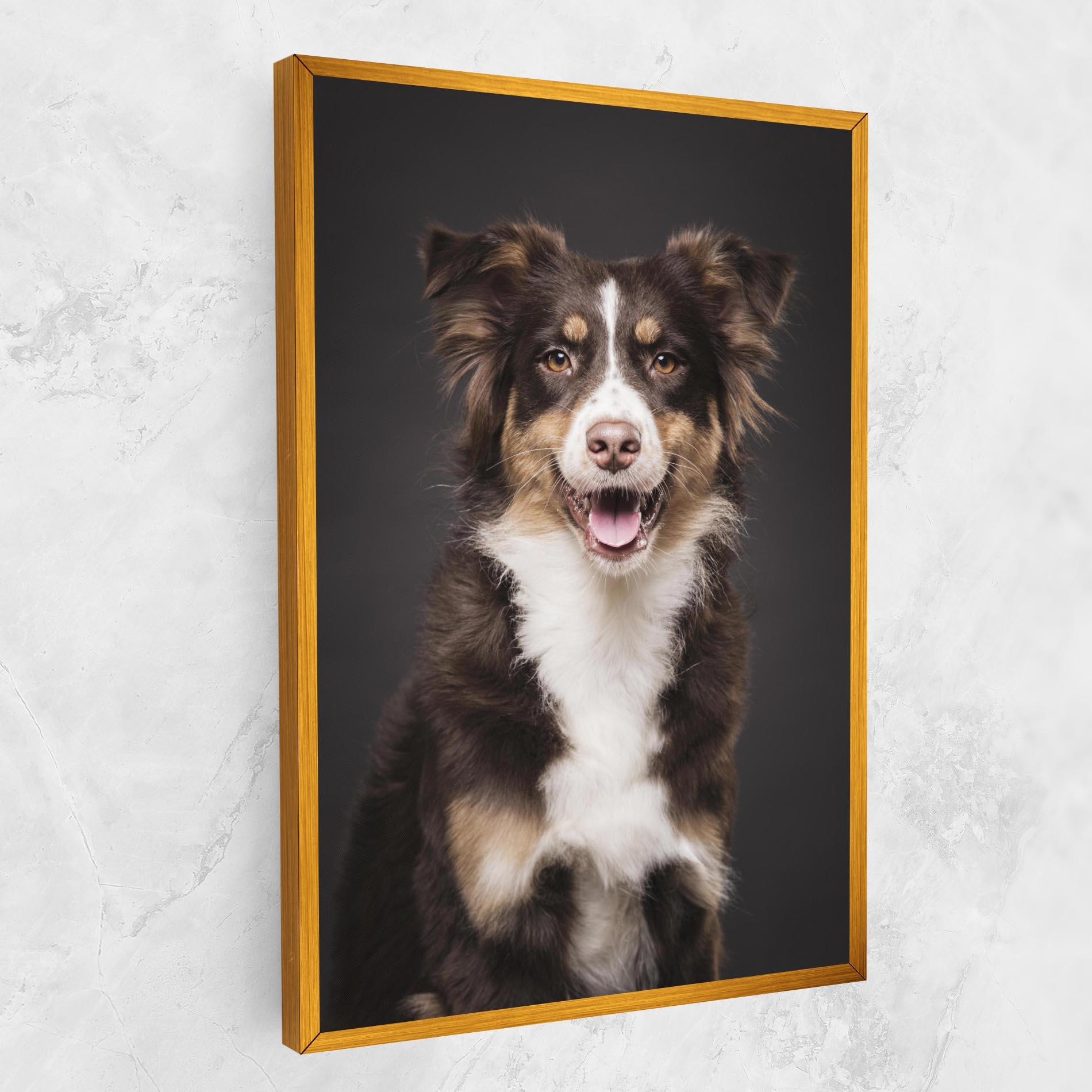 Leinwandbild Cute Dog Sitting mockup 1