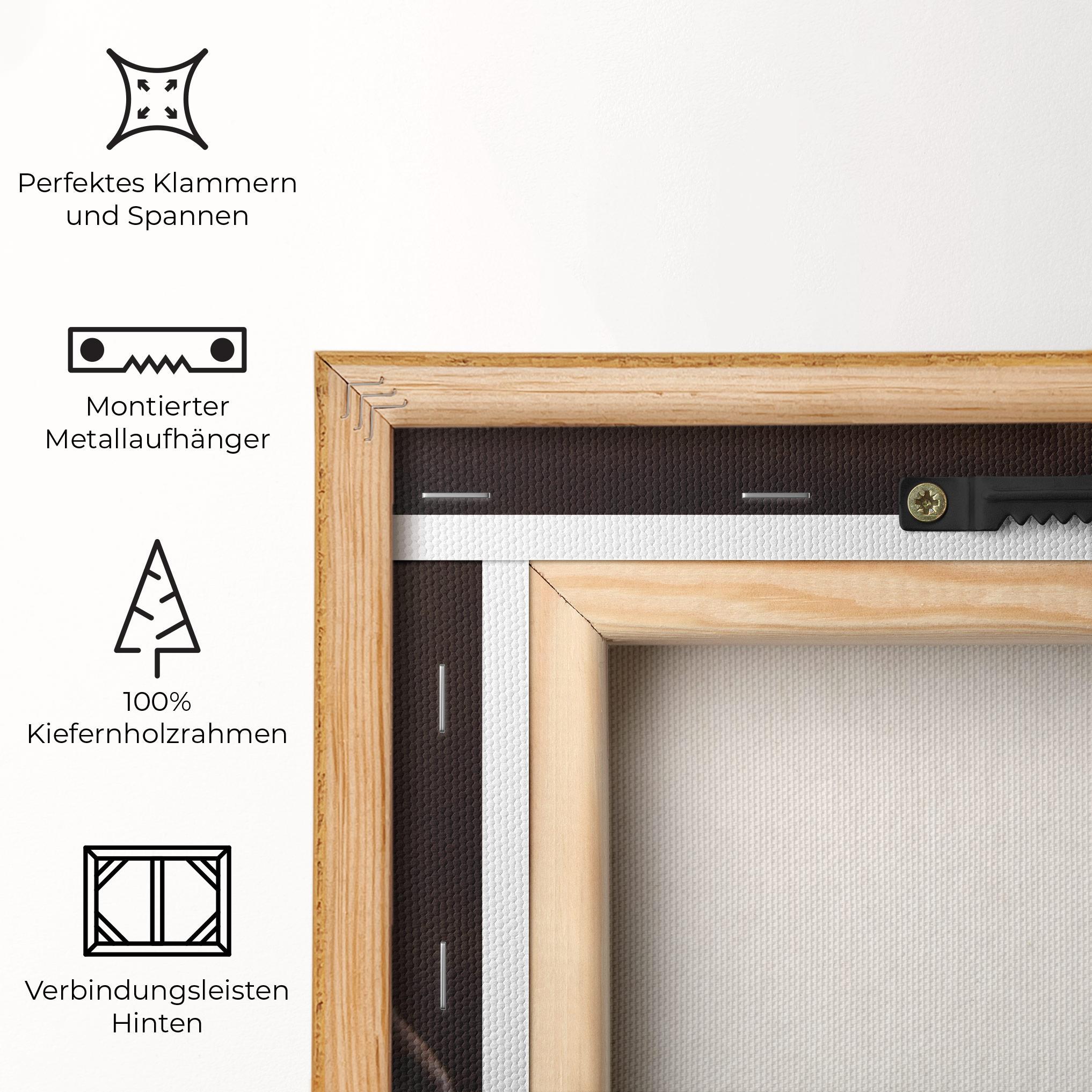 Leinwandbild Cute Brown Labrador mockup 5