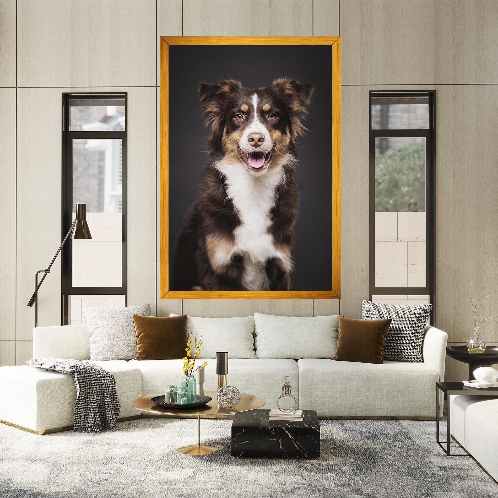 Leinwandbild Cute Dog Sitting mockup 2