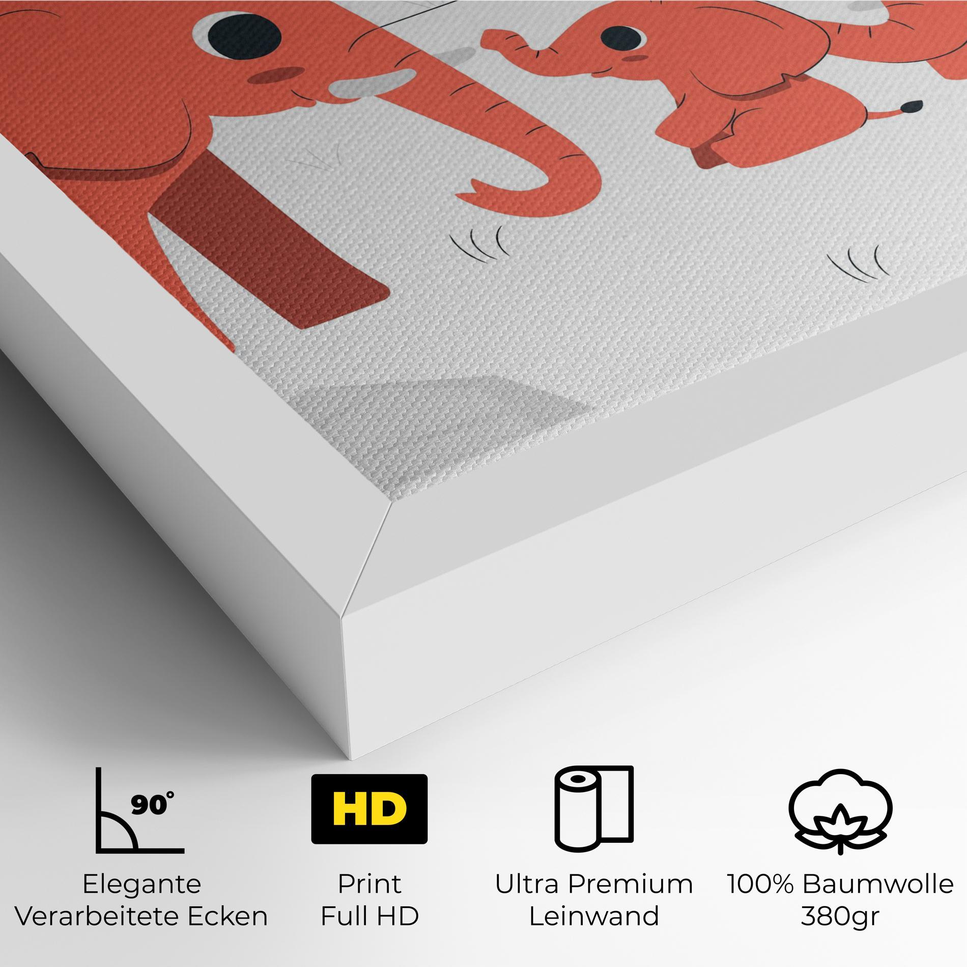 Leinwandbild Orange Elephant mockup 4