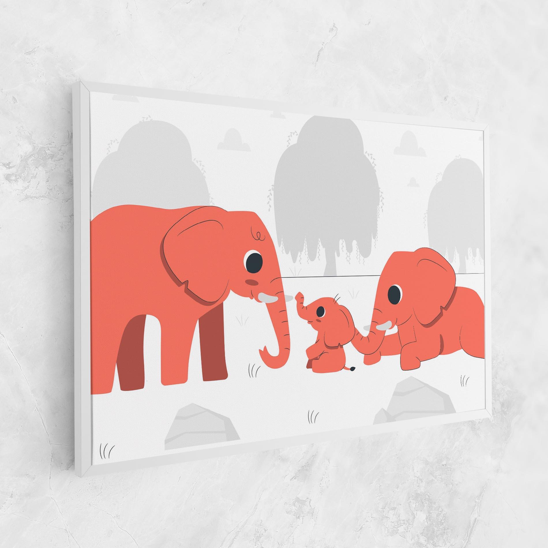 Leinwandbild Orange Elephant mockup 1