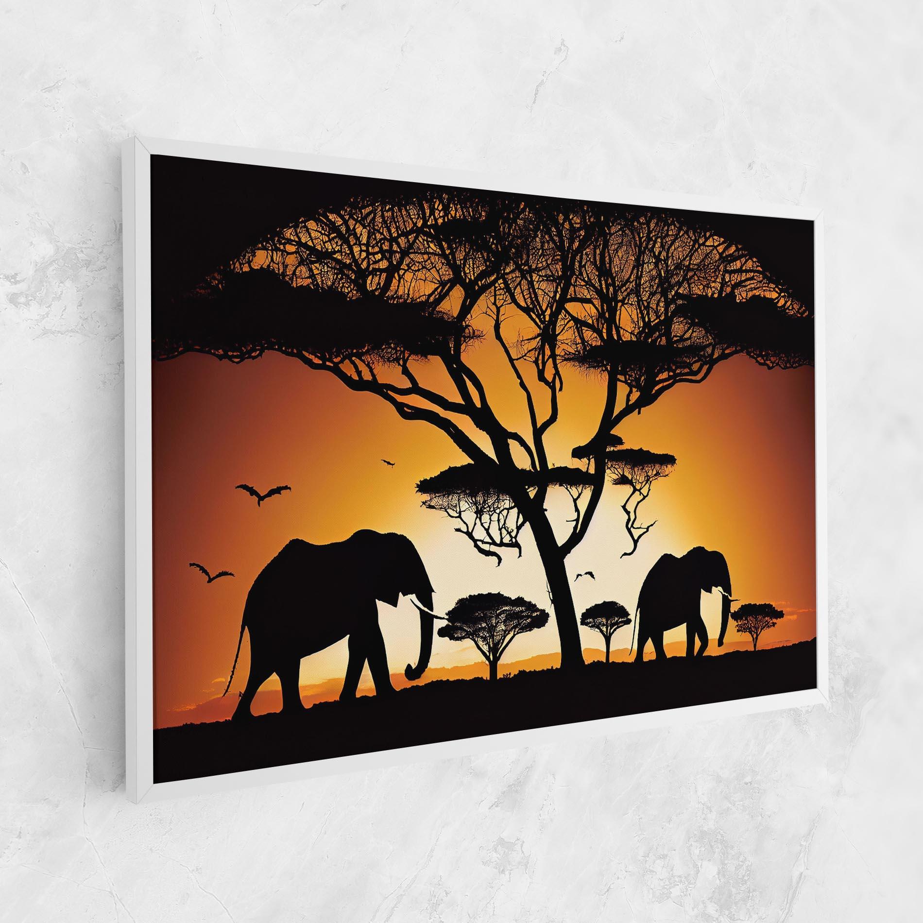 Leinwandbild Sunset Silhouette mockup 1