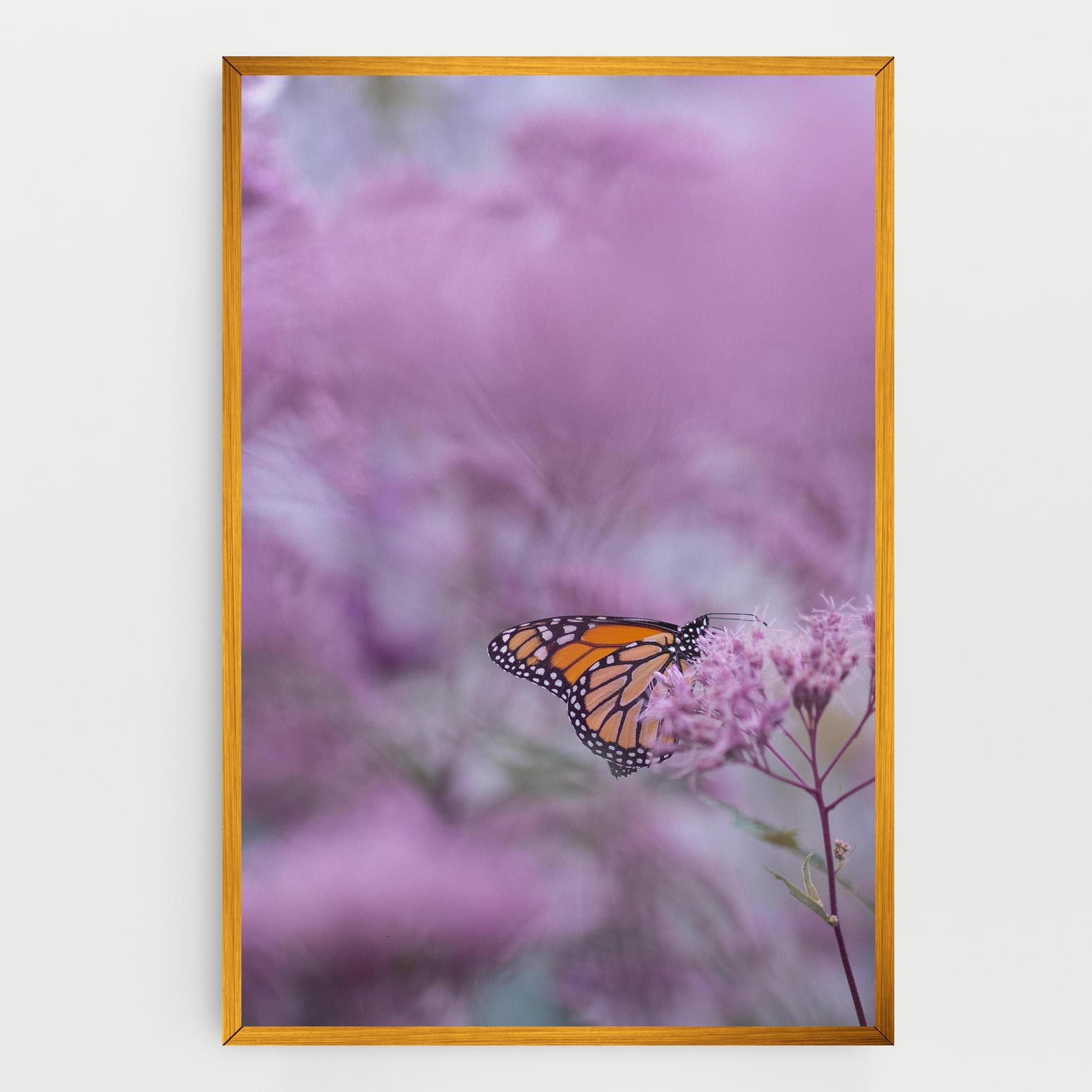 Leinwandbild Purple Flower Butterfly mockup 0