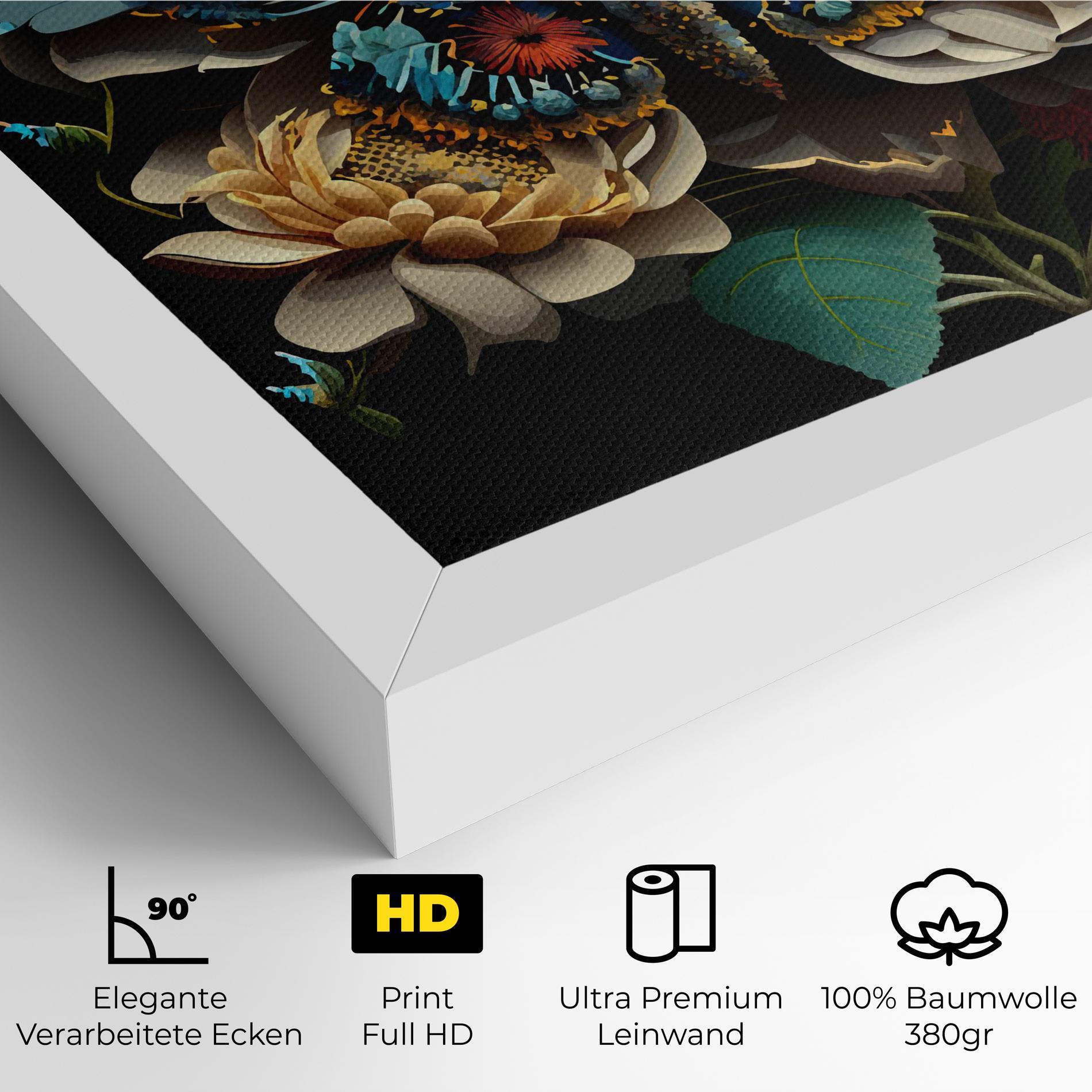 Leinwandbild Colorful Butterfly mockup 4
