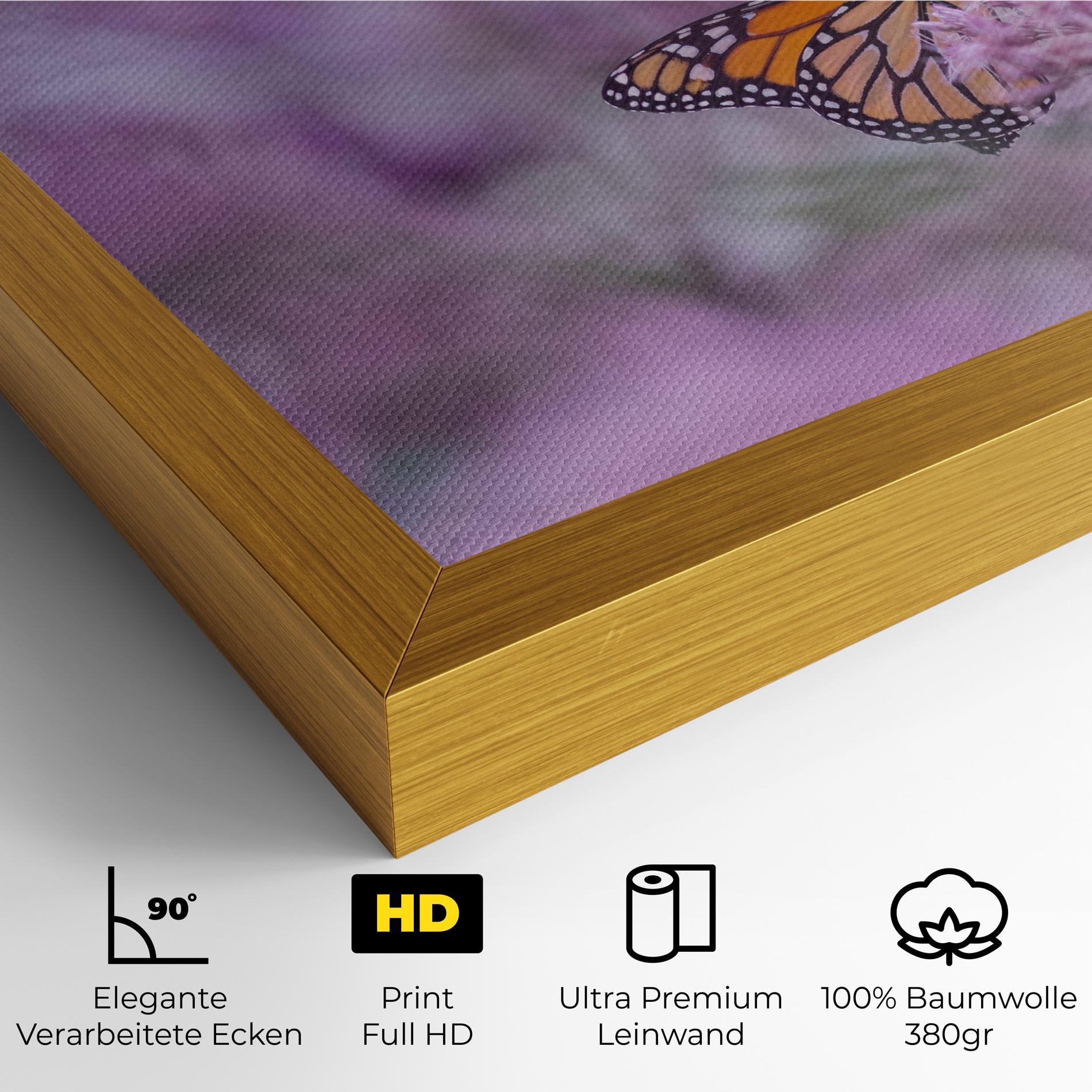 Leinwandbild Purple Flower Butterfly mockup 4