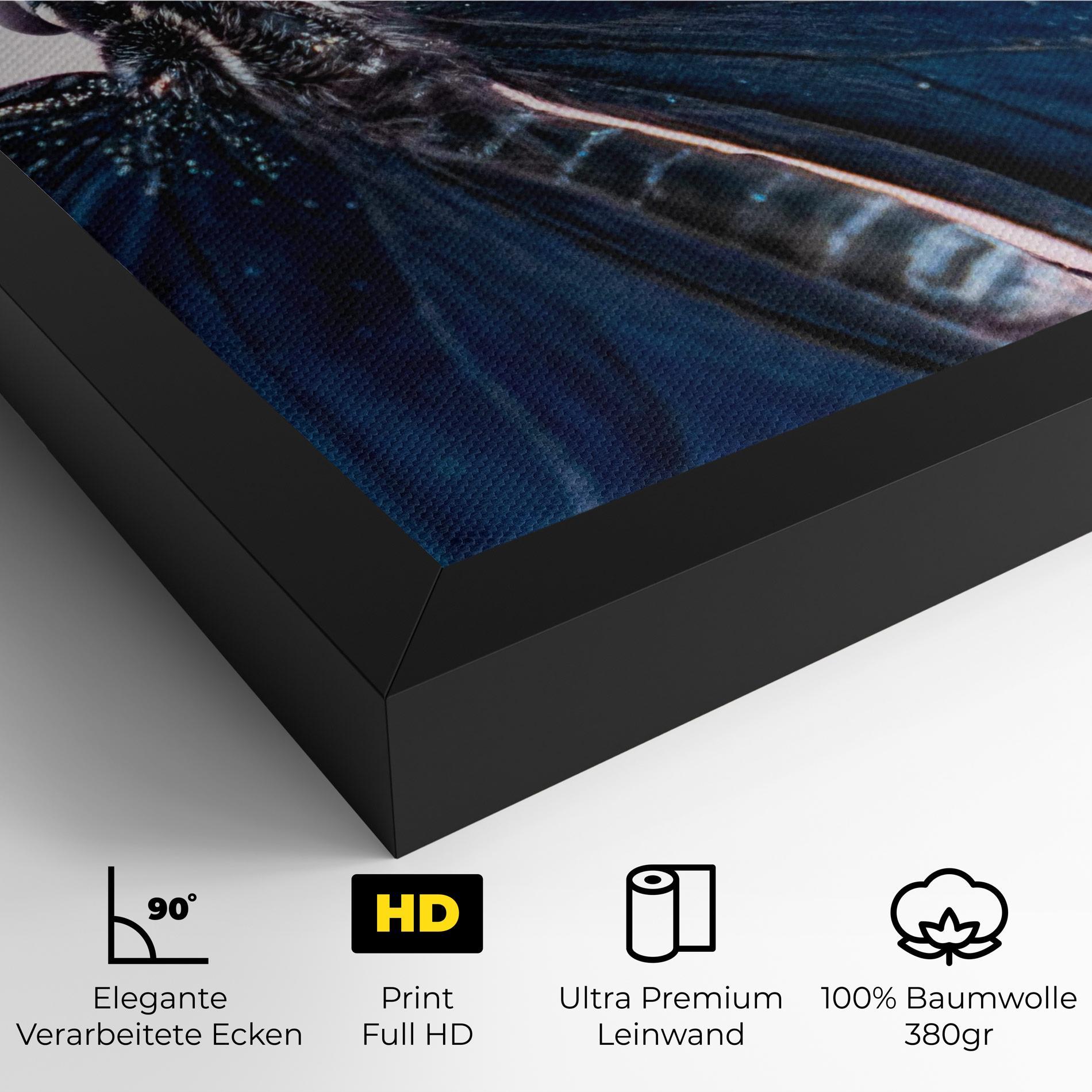 Leinwandbild Blue Butterfly mockup 4