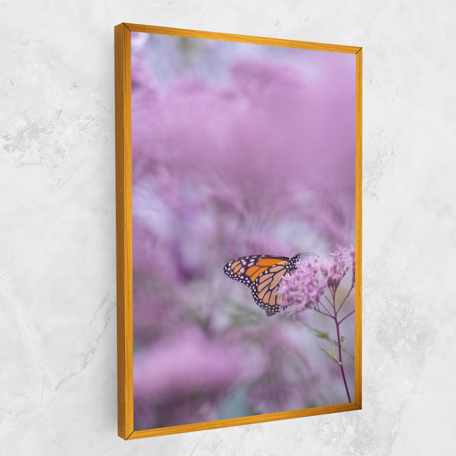 Leinwandbild Purple Flower Butterfly mockup 1