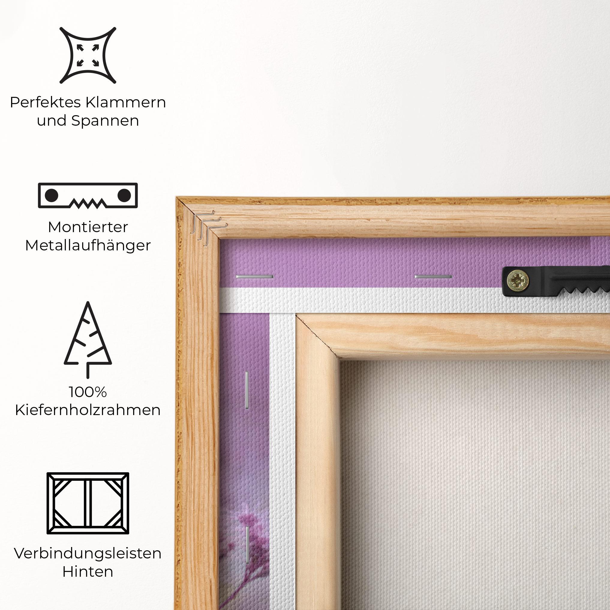 Leinwandbild Purple Flower Butterfly mockup 5