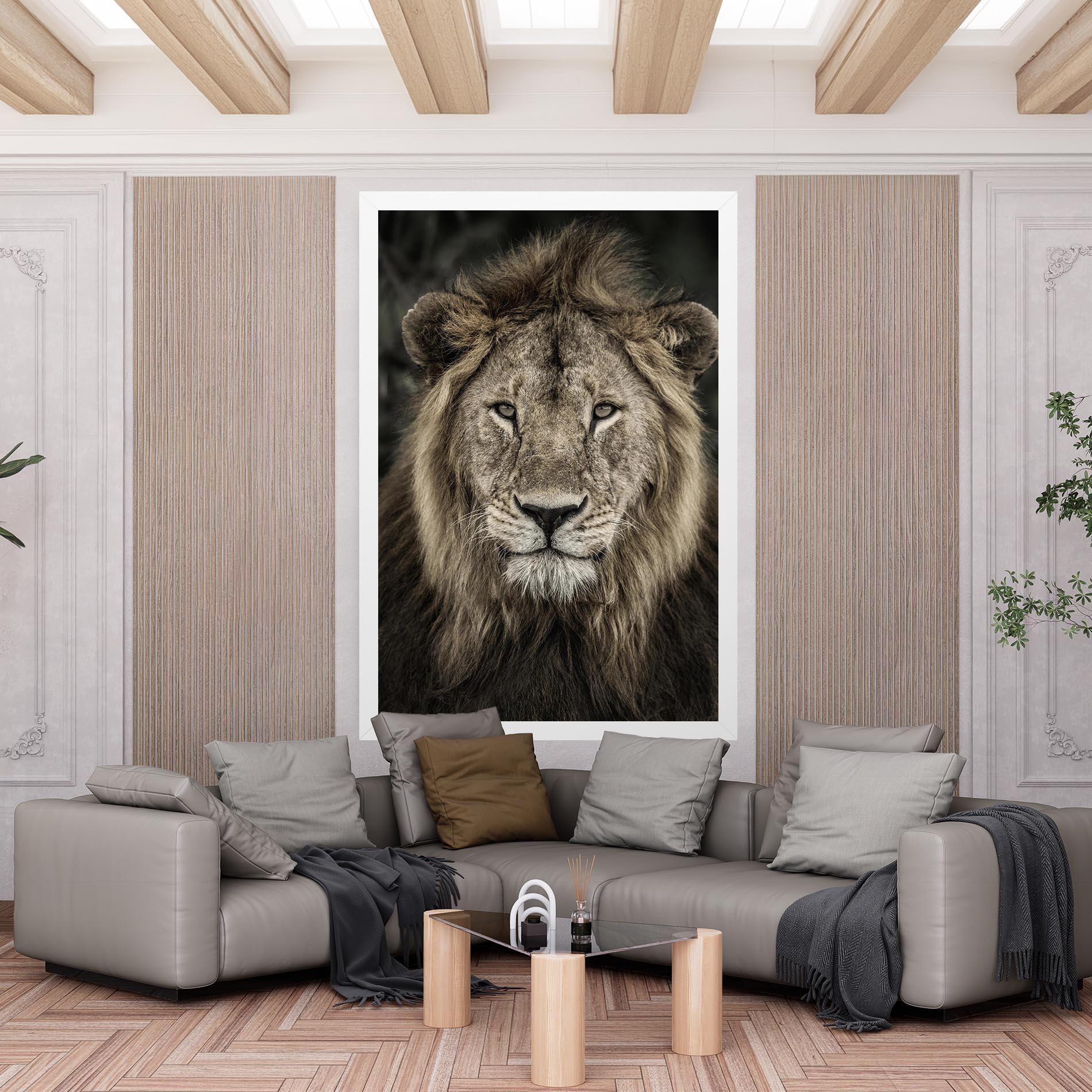 Leinwandbild Lion Close Up mockup 6