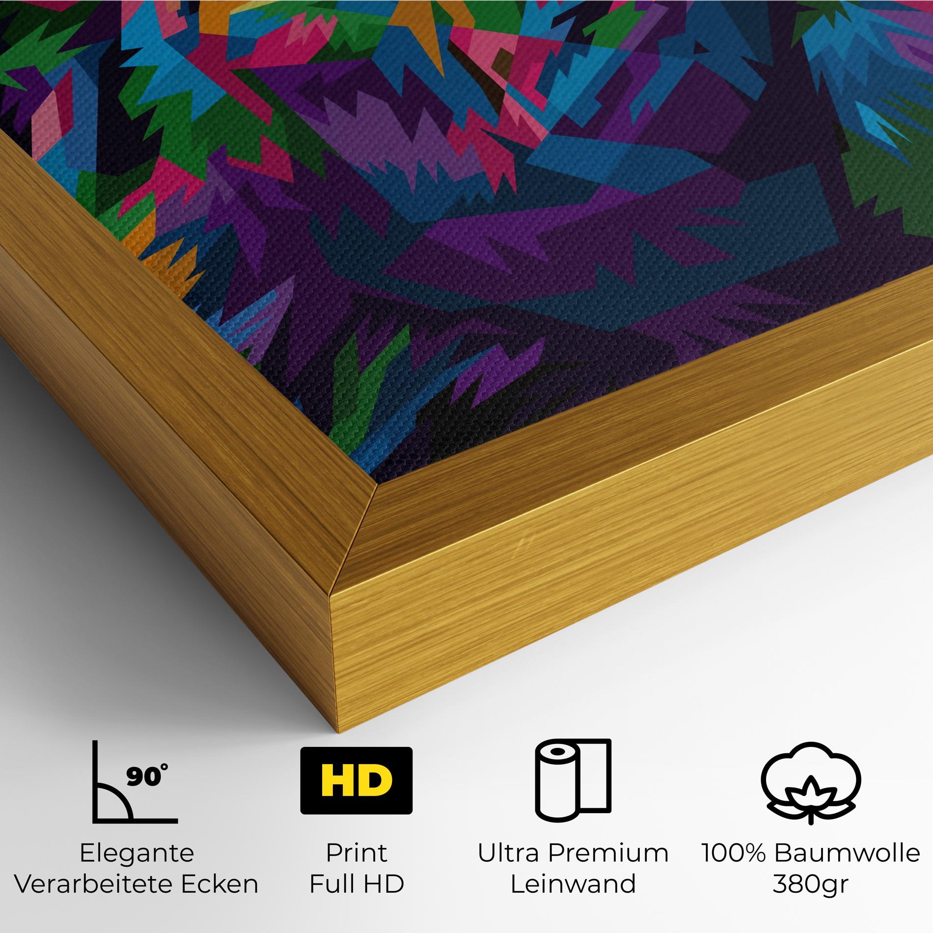 Leinwandbild Cute Color Lion mockup 4