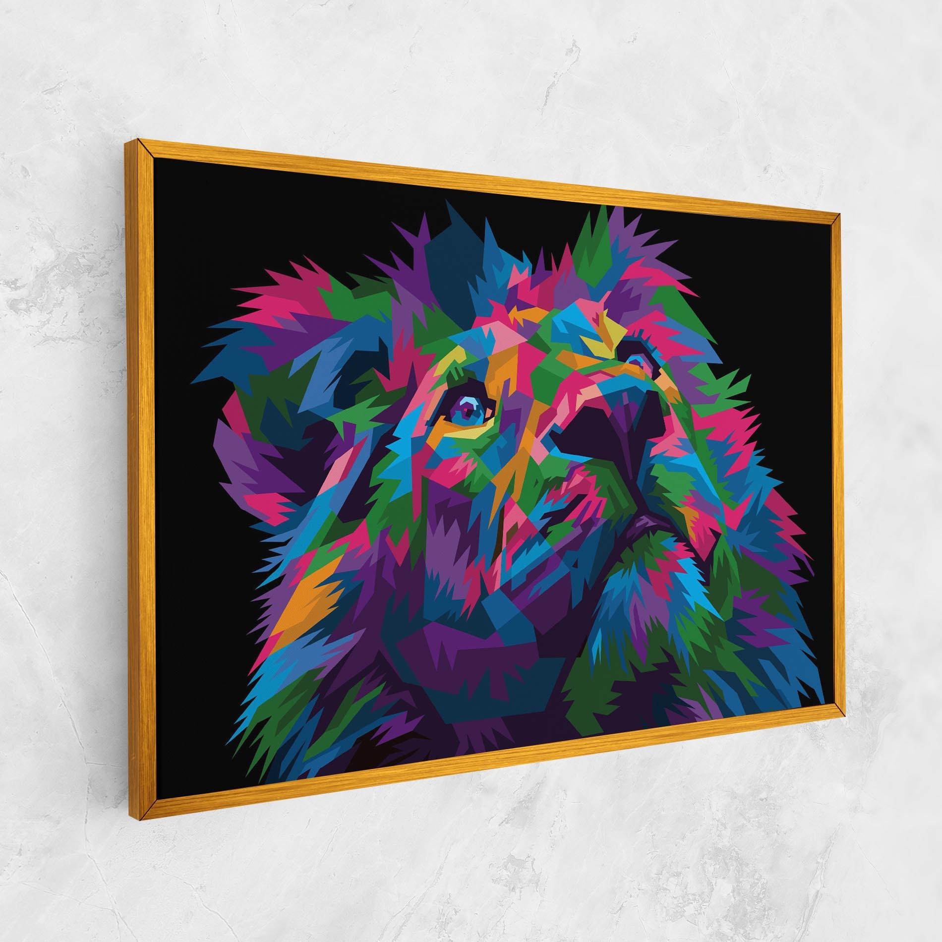 Leinwandbild Cute Color Lion mockup 1