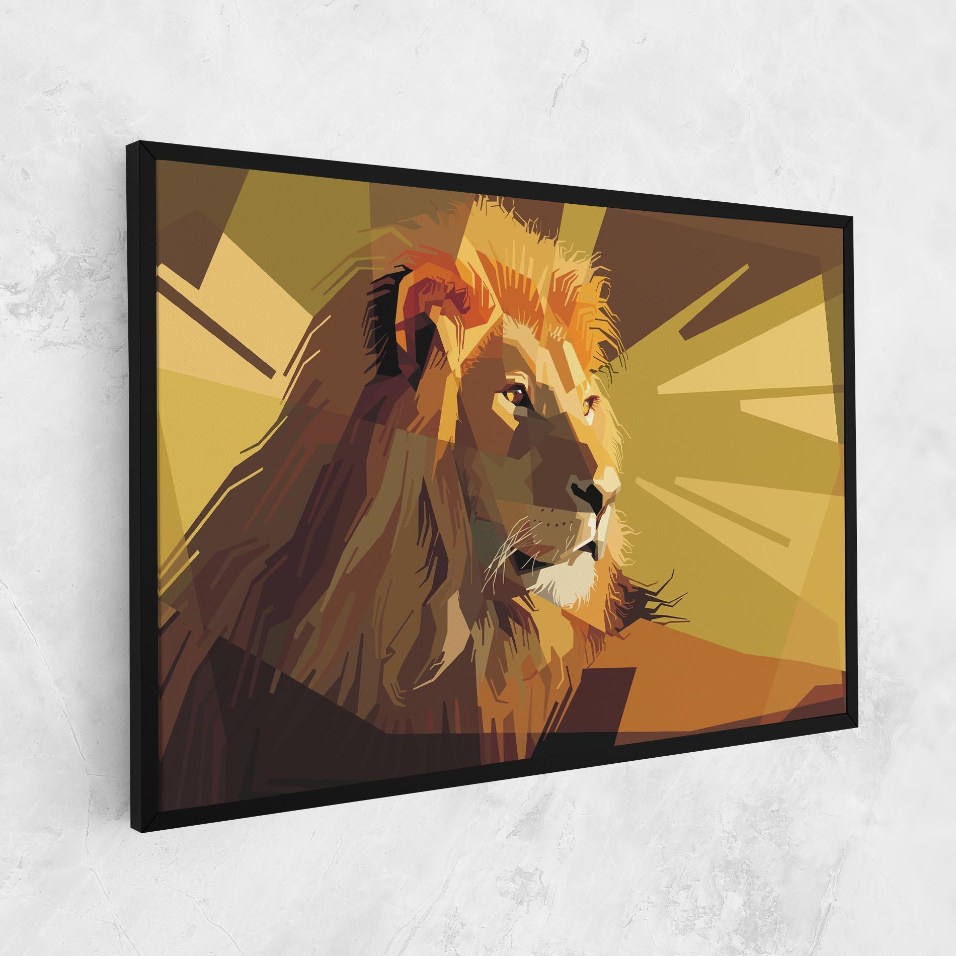 Leinwandbild Lion Art mockup 1