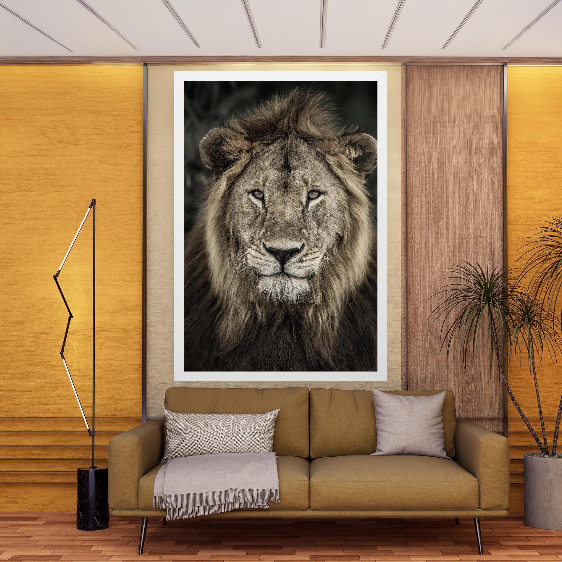 Leinwandbild Lion Close Up mockup 9