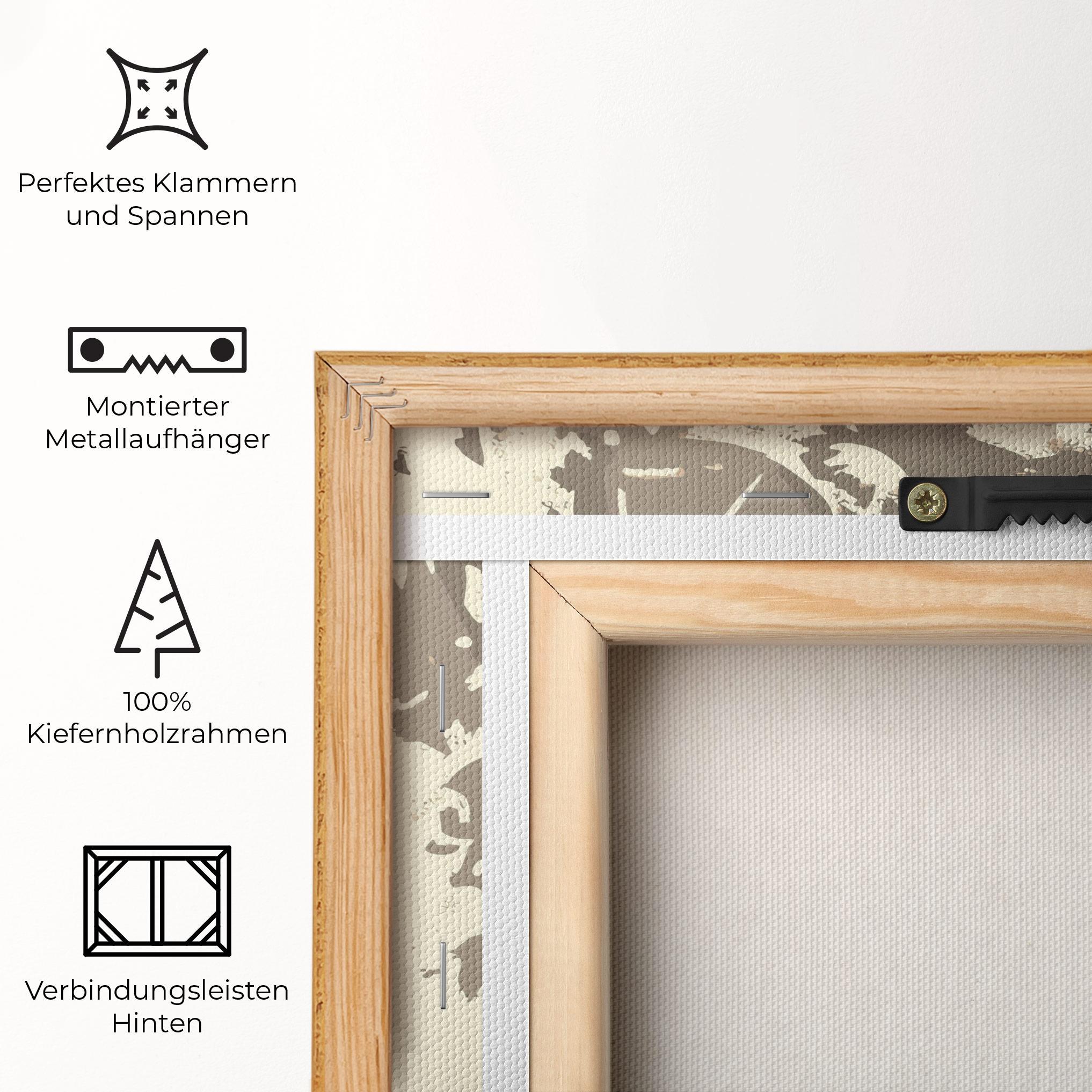 Leinwandbild Cream Moon Wolf mockup 5